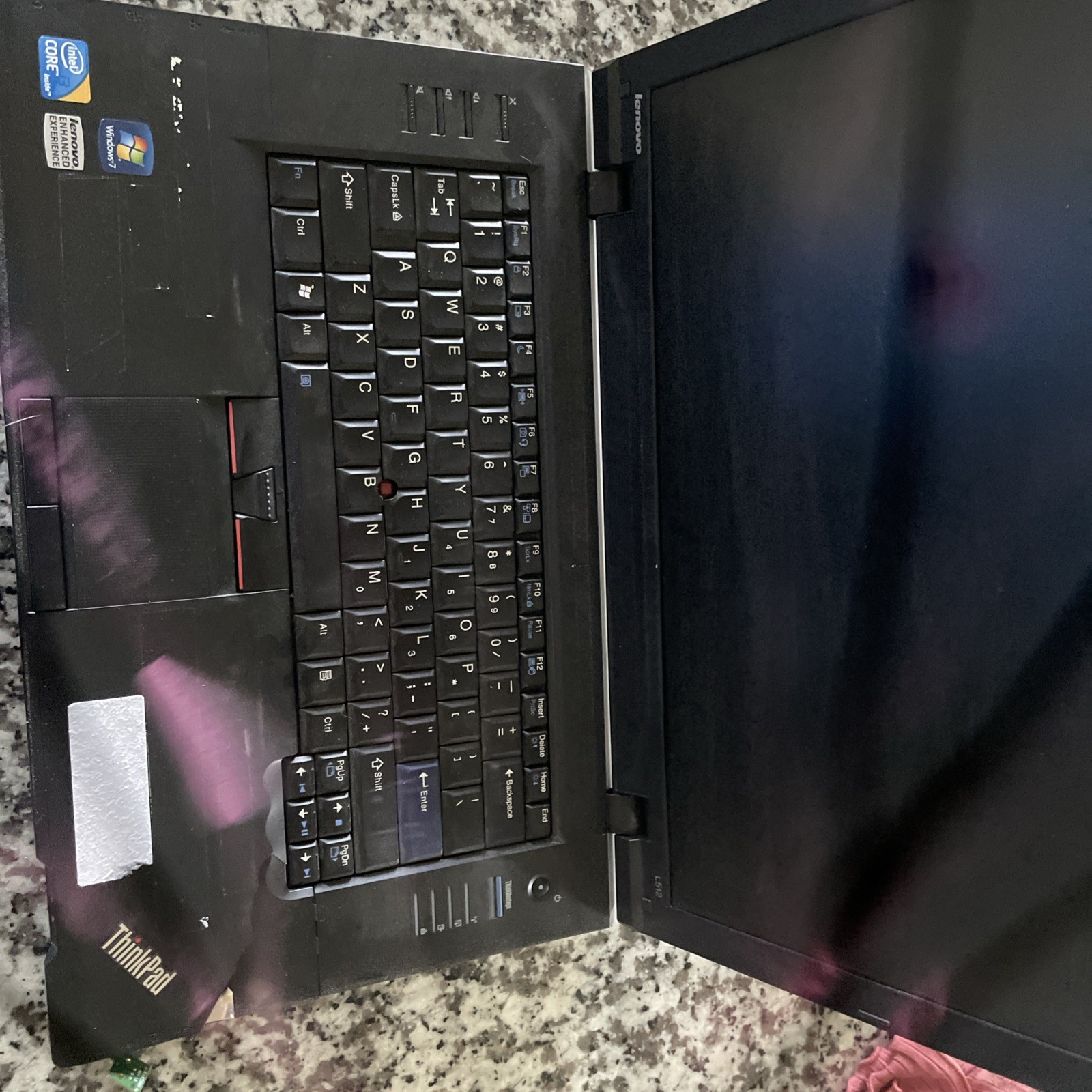Lenovo ThinkPad L512 Broken Missing Parts