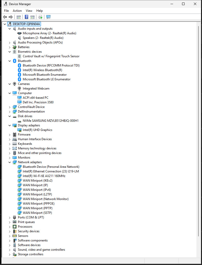 Dell Precision 3580 | CORE i5-1340P @ 1.90GHZ | 512GB SSD | 8GB RAM | Win 11 Pro