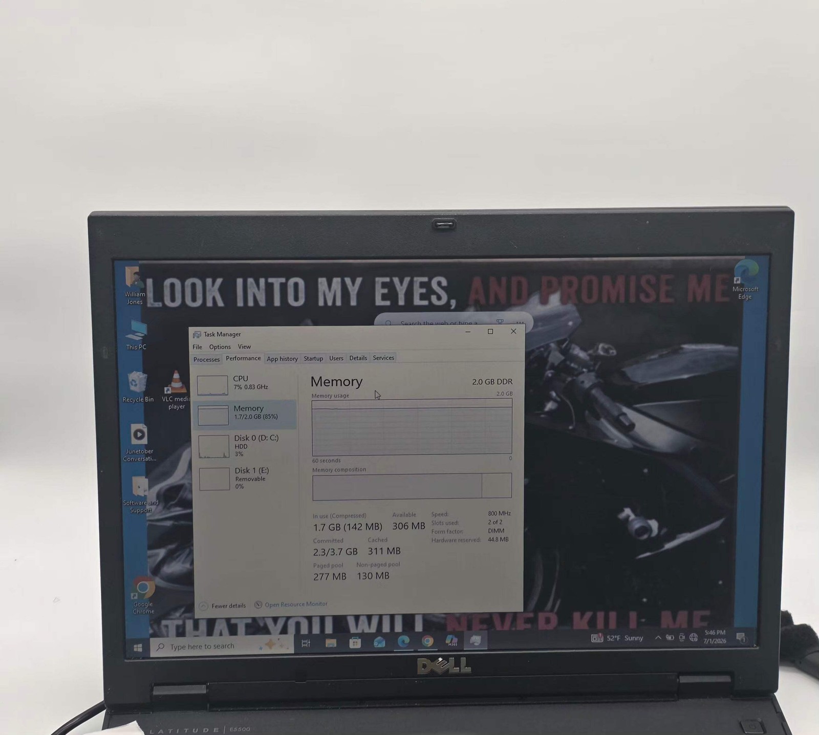 Dell Latitude E5500 14″ Intel Core 2 4GB RAM 16GB HDD Black Used – C w/ Charger