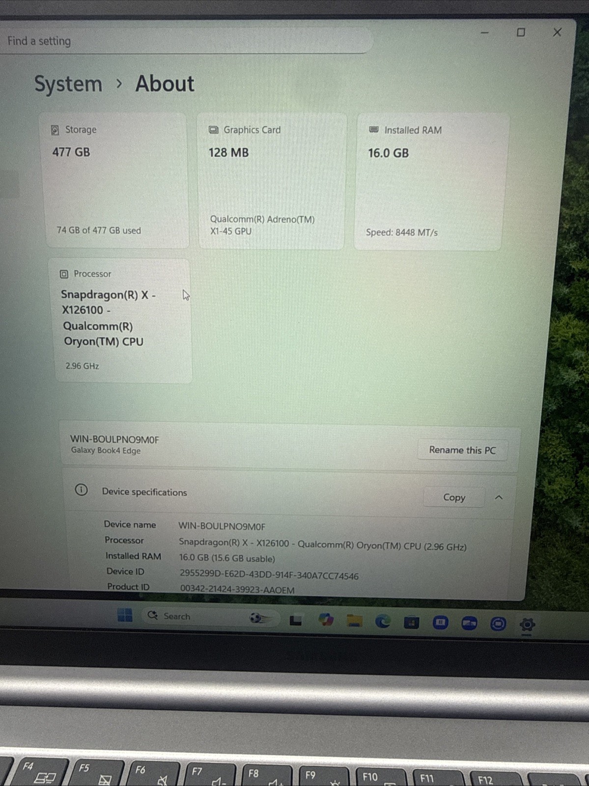 Samsung Galaxy Book4 Edge Snapdragon X 2.96GHz 16GB 512GB 15.6″ NP750XQB