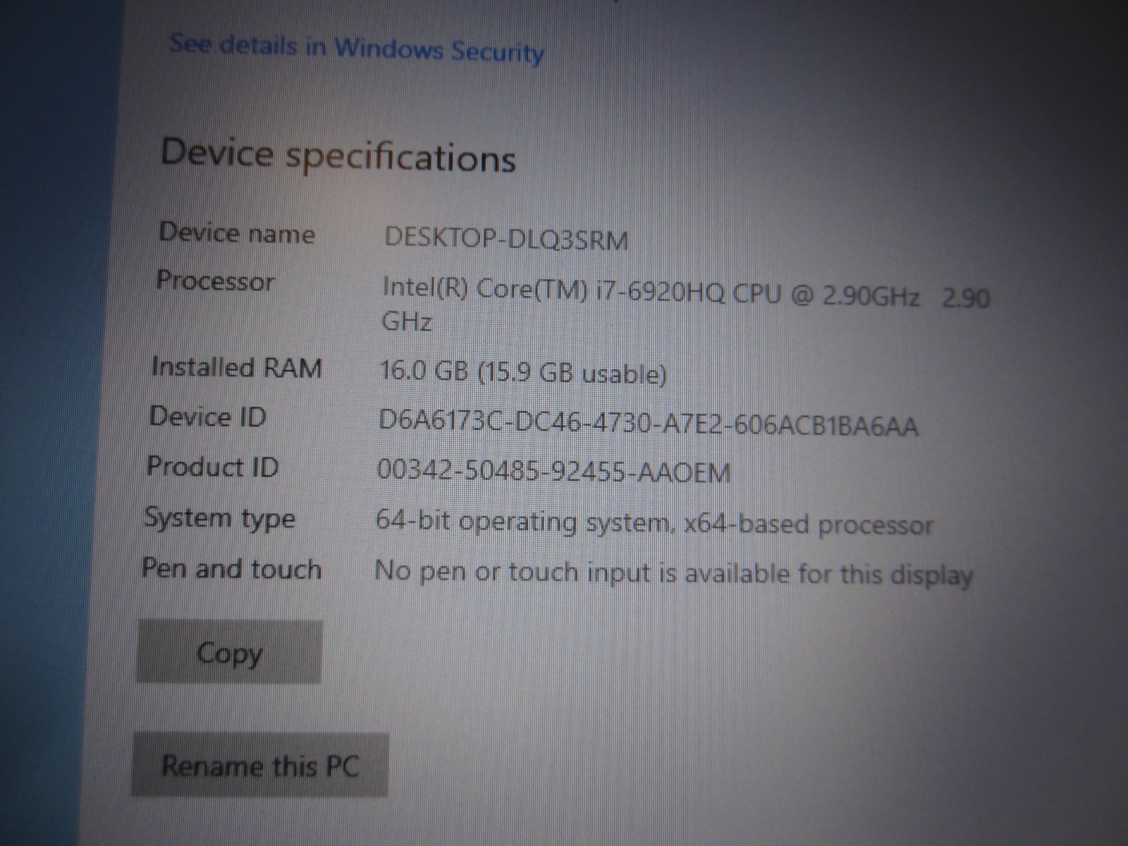 Dell Precision 7710 Laptop Computer -17.3″Screen -Windows 10 -Intel i7 -16GB RAM
