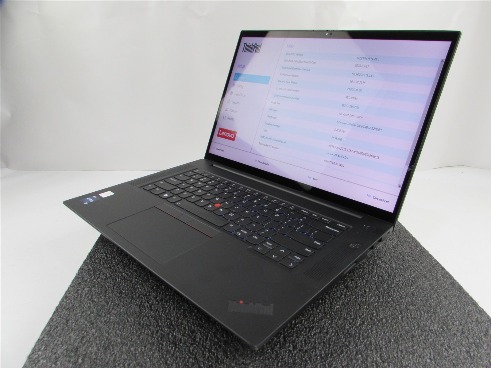 LENOVO THINKPAD P1 (GEN 5) 4K TOUCH I7-12800H 512GB 16GB RAM RTX A1000 WIN 11