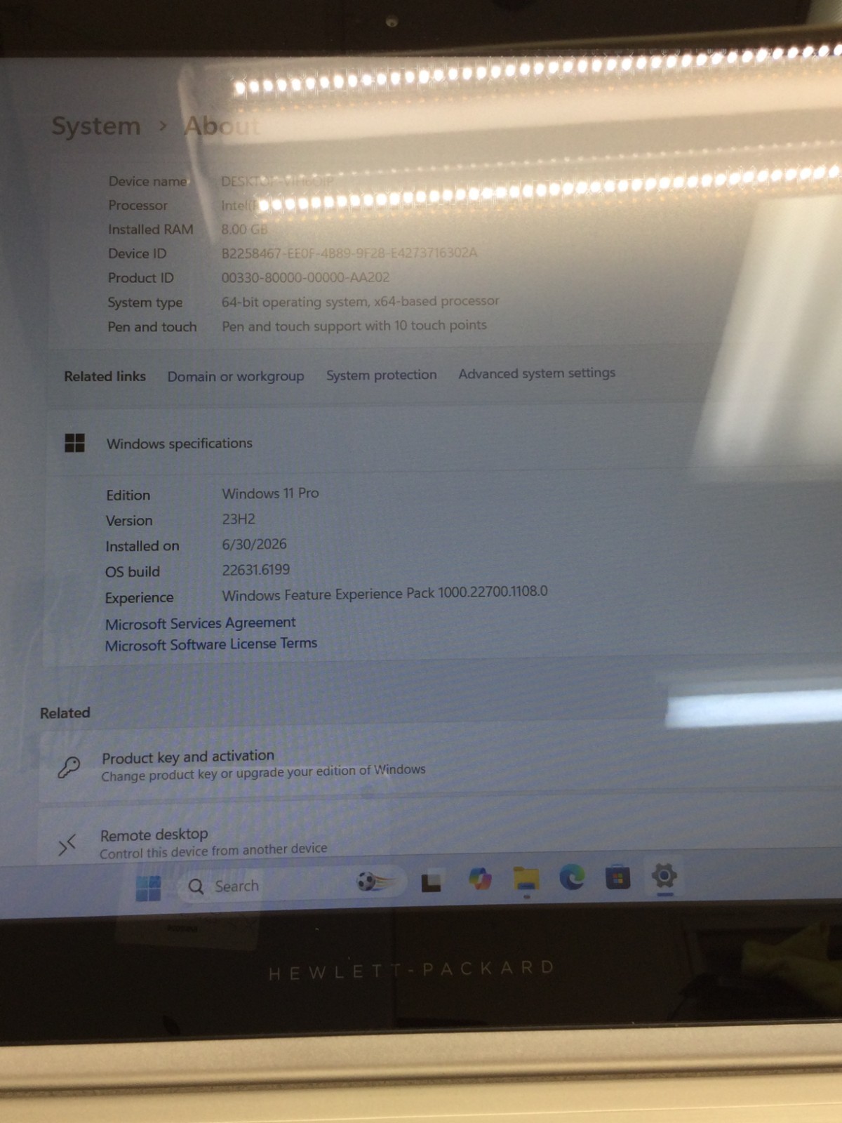 HP ENVY X360 M6 CONVERTIBLE i5-6200U 2.30GHz 8GB RAM 256GB SSD Wi 11 pro 15.5”