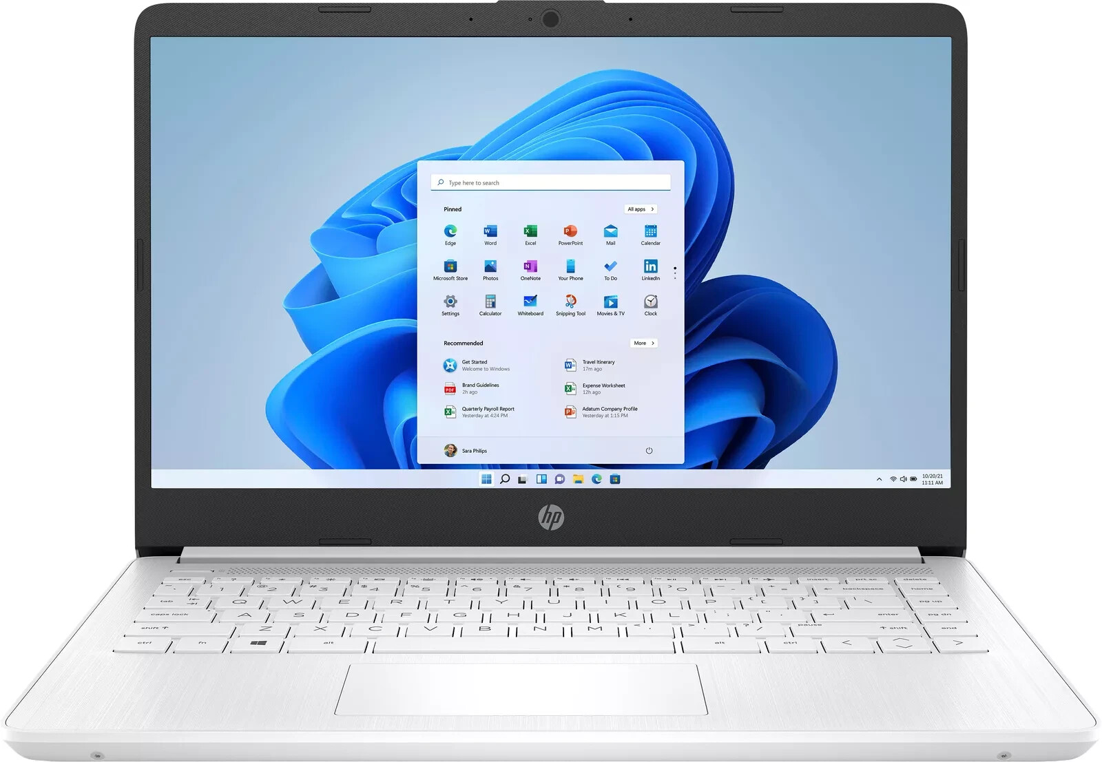 NEW HP 14″ HD Laptop Intel 4-core N4120 4GB 64GB White Win 11 Home