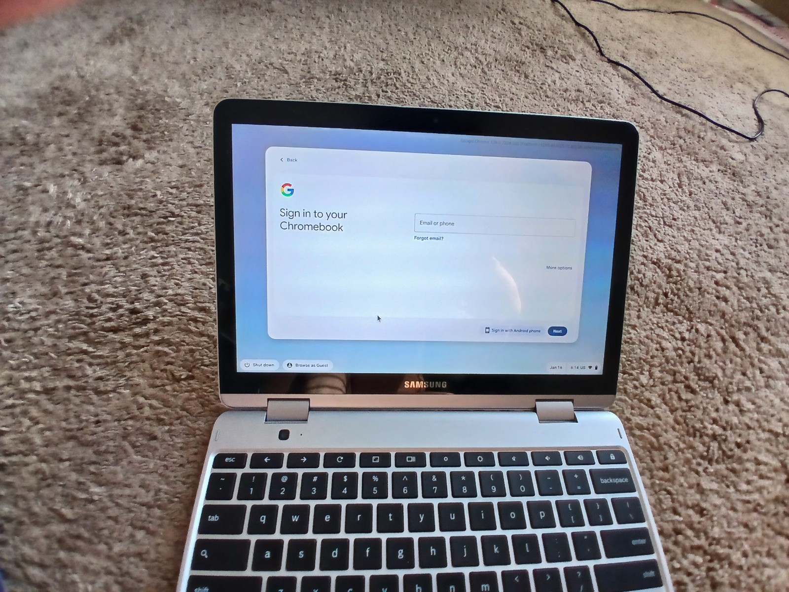Samsung ChromebookPlusV2 XE520QAB-K04US 4GB 64GB eMMC intel Celeron 3965y