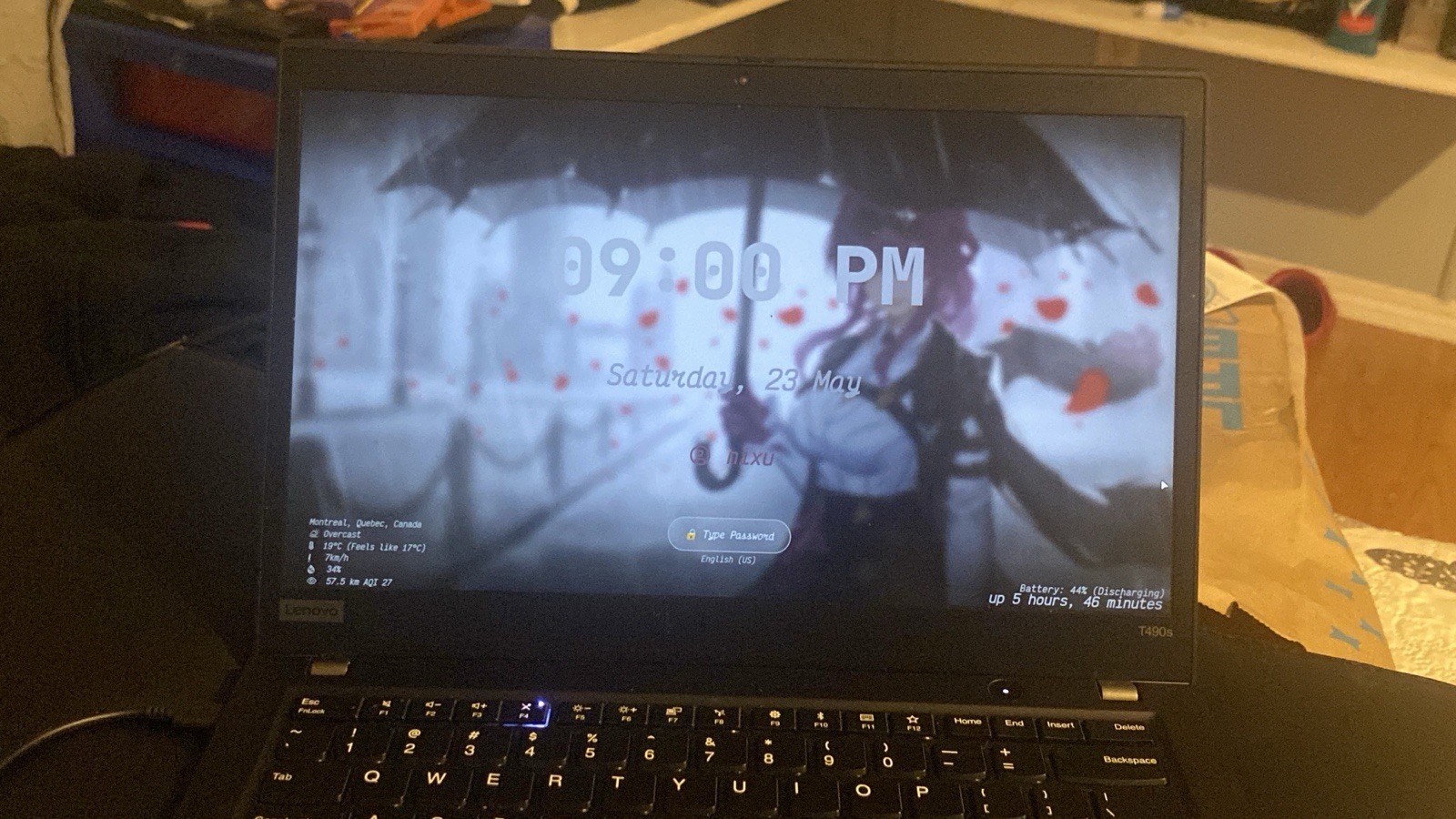 Lenovo ThinkPad T490s 14″ i5-8265U 8GB 256GB SSD Linux FHD HDMI USB-C
