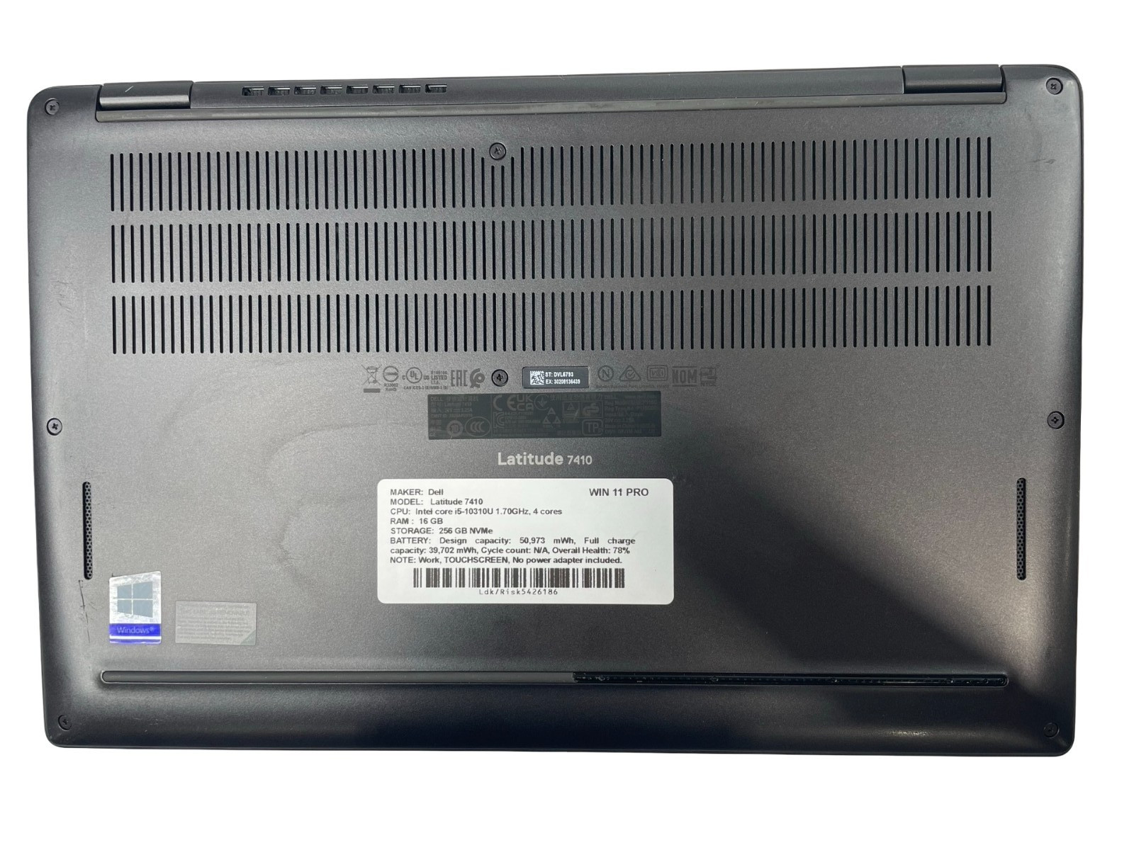 DELL Latitude 7410 Intel i5-10310U@1.7GHz 16GB RAM 256GB NVMe W.11Pr Touchscreen