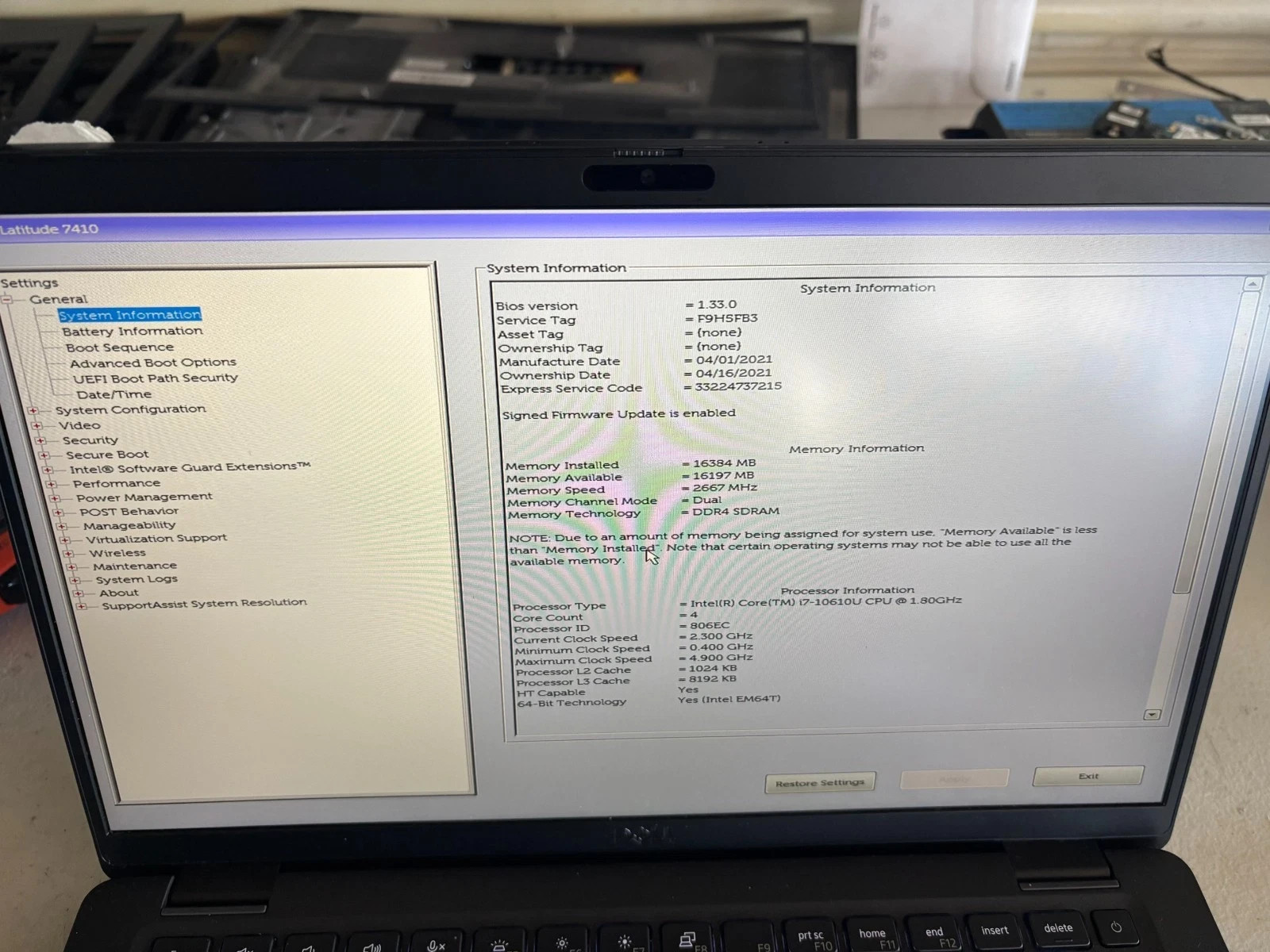 Dell Latitude 7410 14″ Laptop Intel i7-10th Gen 4.9GHz 16GB DDR4 512GB NVMe W11