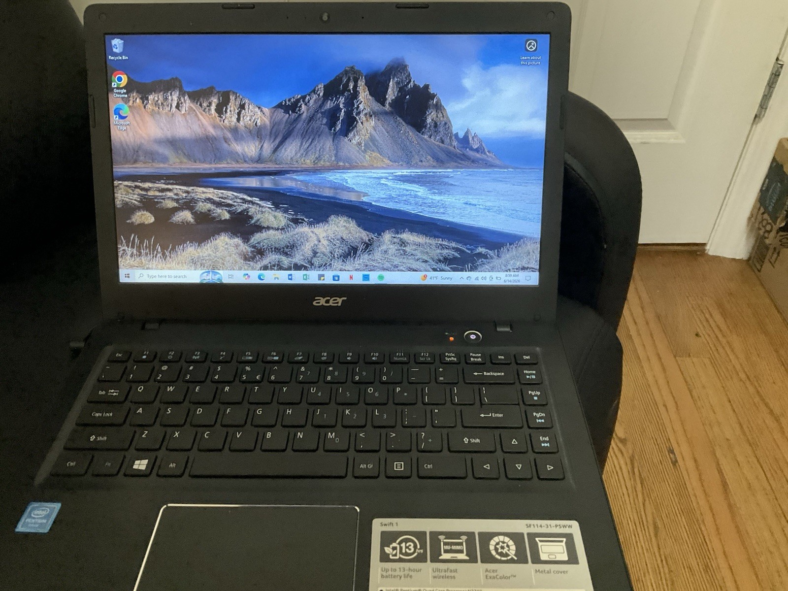 ACER SWIFT SF114-31-P5L7 LAPTOP INTEL PENTIUM N3710 1.6GHZ |64g EMMC | 4GB (33)