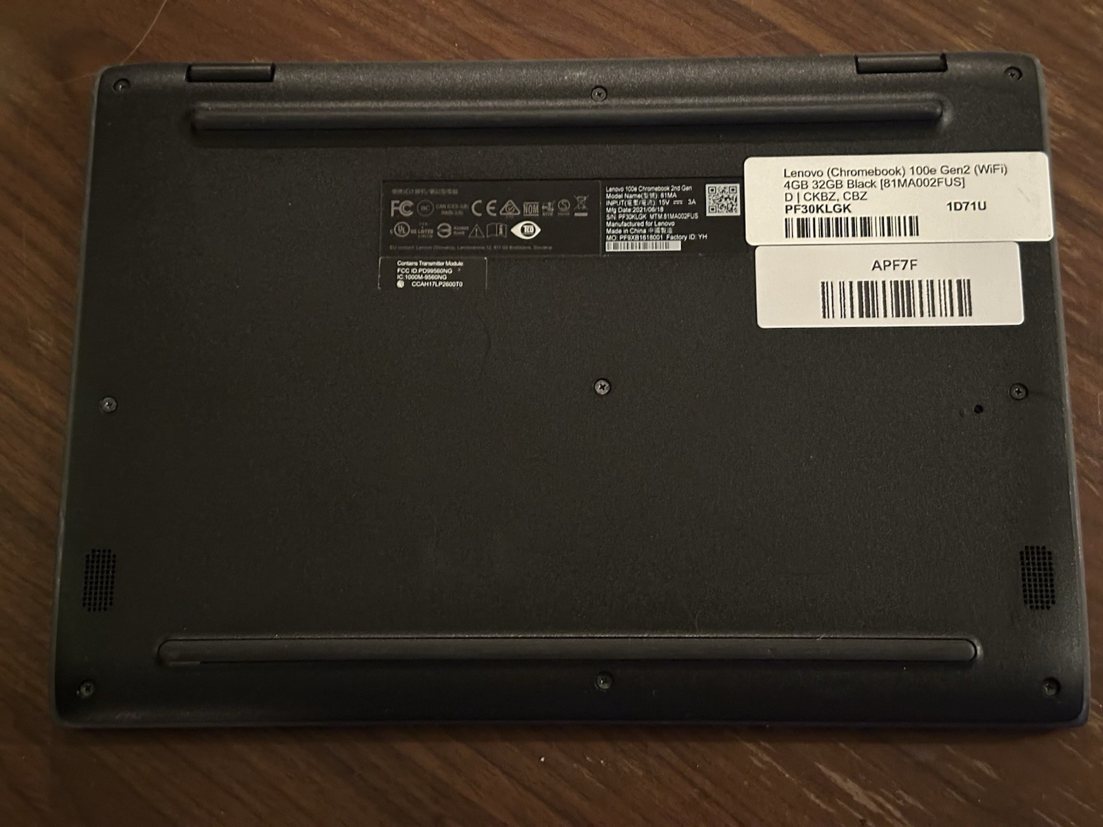 Lenovo Chromebook 100e 11.6″ Gen 2 A4 1.6GHz/4GB/32GB SSD