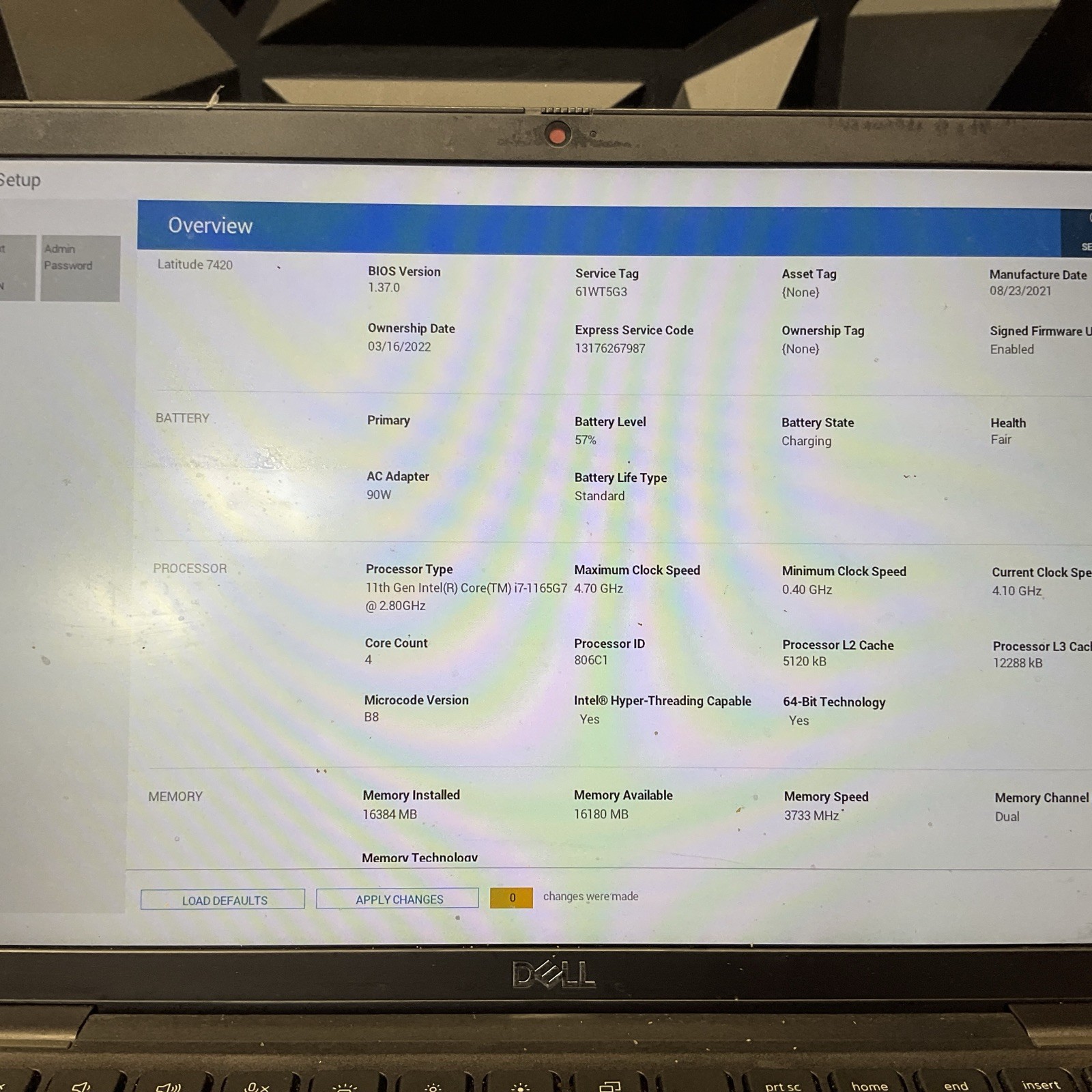 Dell Latitude 7420 / i7 11th Gen / 16GB RAM / BIOS Unlocked / No SSD / M15