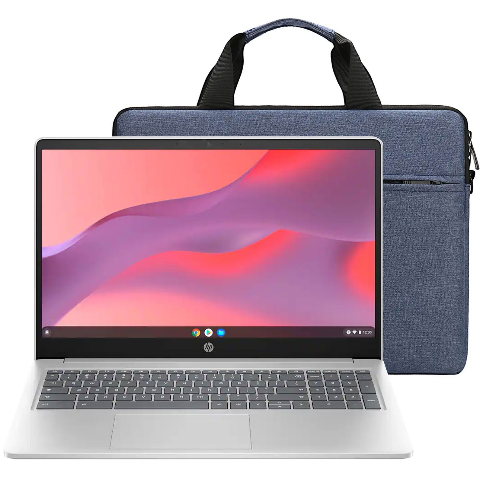 HP 15.6″ Chromebook Laptop – 8GB Memory, 64GB eMMC (Natural Silver) with Bag