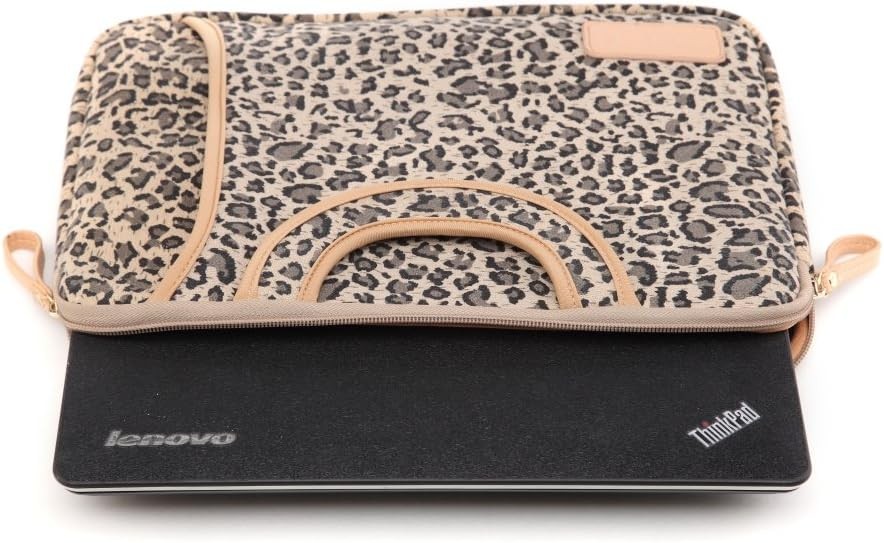 15.5 Inch Laptop Sleeve Case-Stylish Leopard Ultrabook Sleeve Macbook Bag For Ac