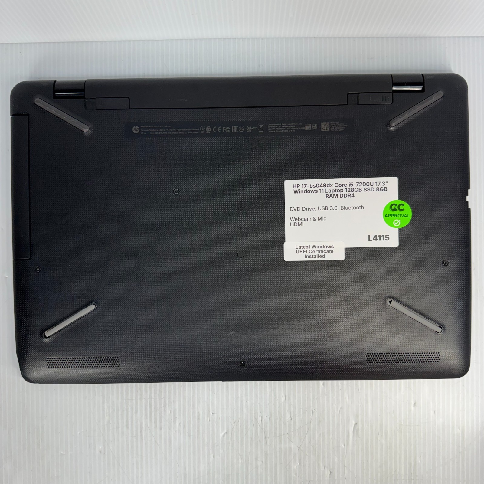 HP 17-bs049dx i5-7200U 17.3″ Windows 11 Laptop 128GB SSD **WEAR SEE PICS