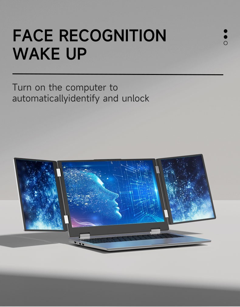 Face recogniti 16 inch 3 Scree Foldable i7 Laptop 32G RAM 2TB SSD Win11 Computer