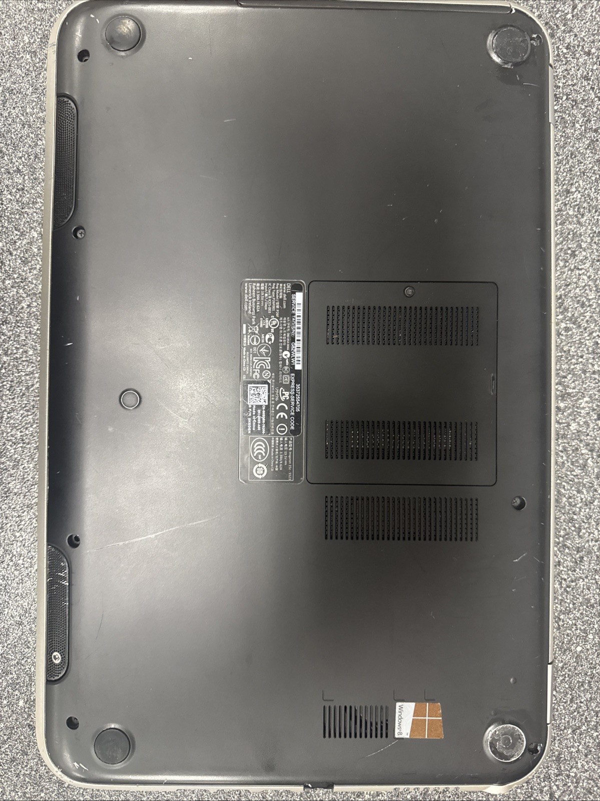 Dell 15z5523 Touchscreen 15.6″ i5-3317u 1.7GHz BATTERY NOT TESTED AND SCRATCHES