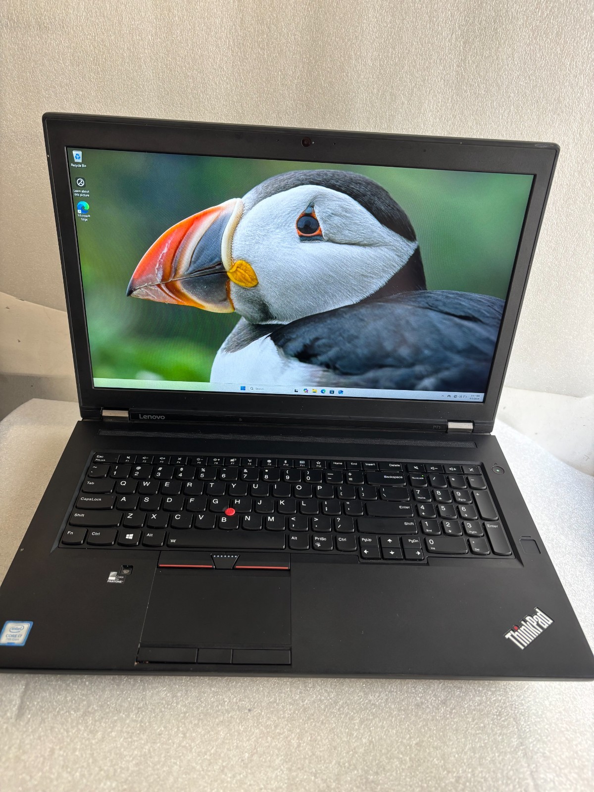 LENOVO THINKPAD P71 i7-7700HQ 2.8GHZ RAM 16GB SSD 512GB NVIDIA M620 NO BATERY