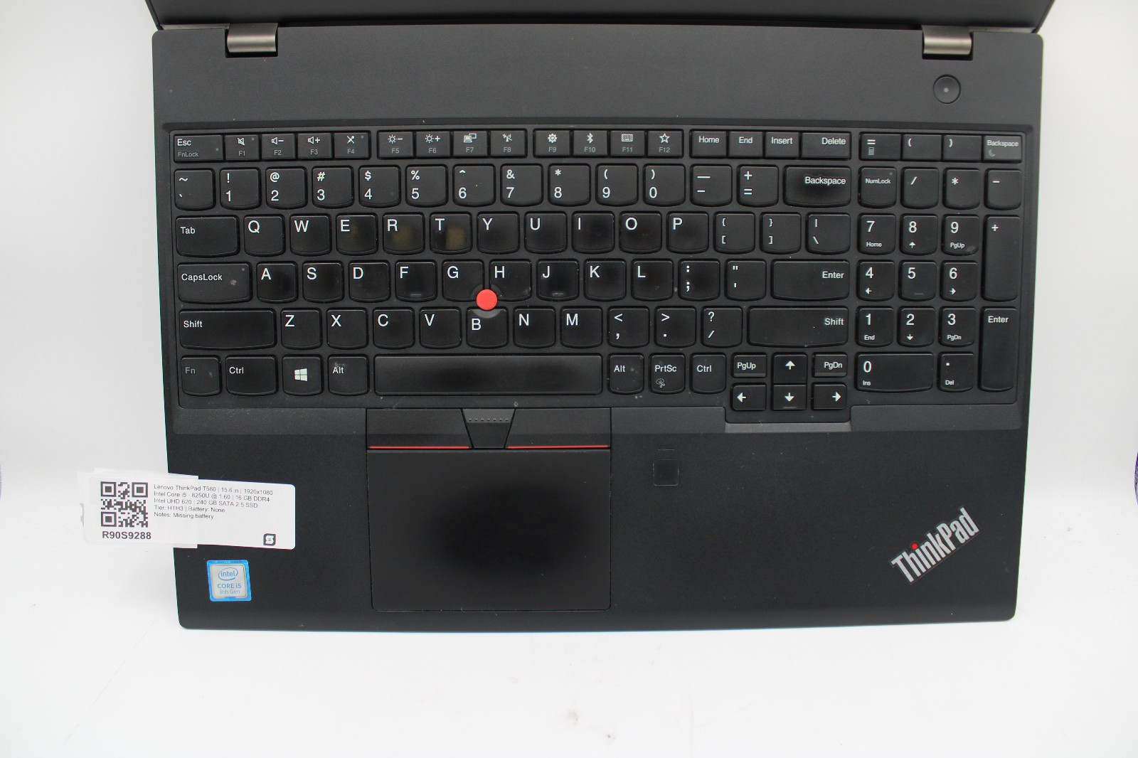 Lenovo ThinkPad T580 i5-8250U @ 1.6 Ghz 16GB RAM 240GB SSD No OS No Battery