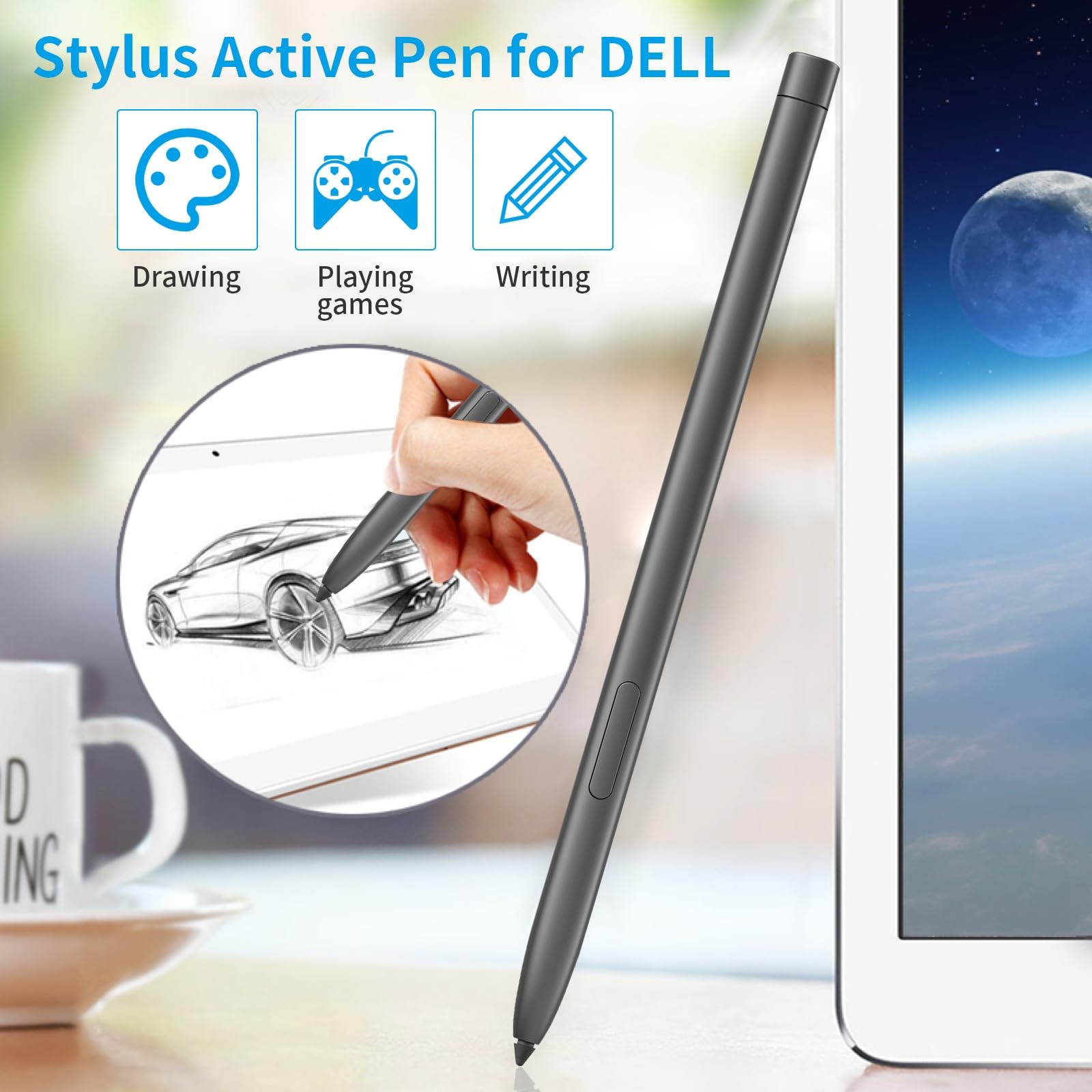 Slim Active Pen for HP EliteBook x360 G3/G4/G6/G7/G8/G9 Elite x2 ZBook Studio x3