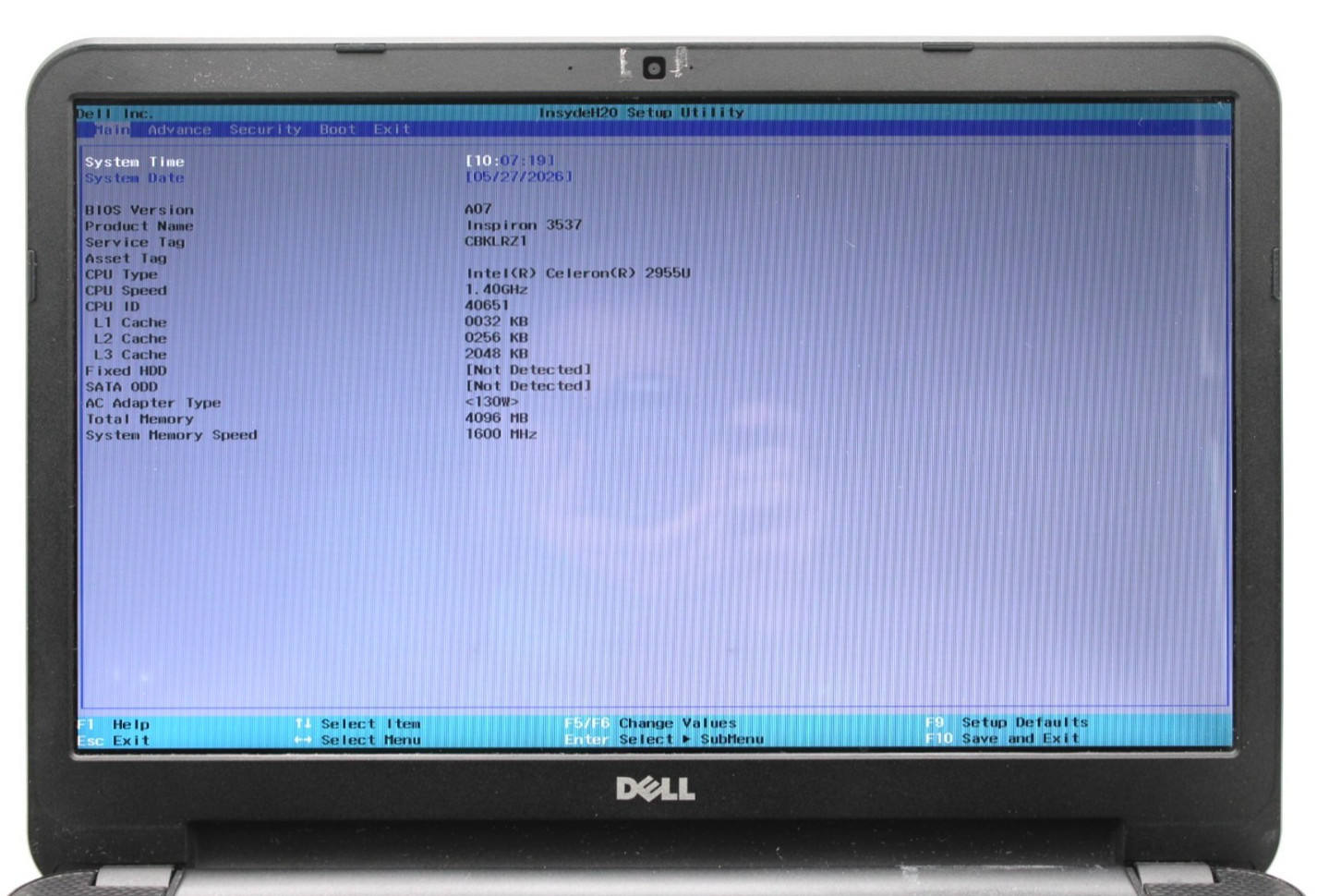 Dell Inspiron 15-3537 Celeron-N4000@1.1GHz 4GB DDR3 NO STORAGE/OS *USED/TESTED*