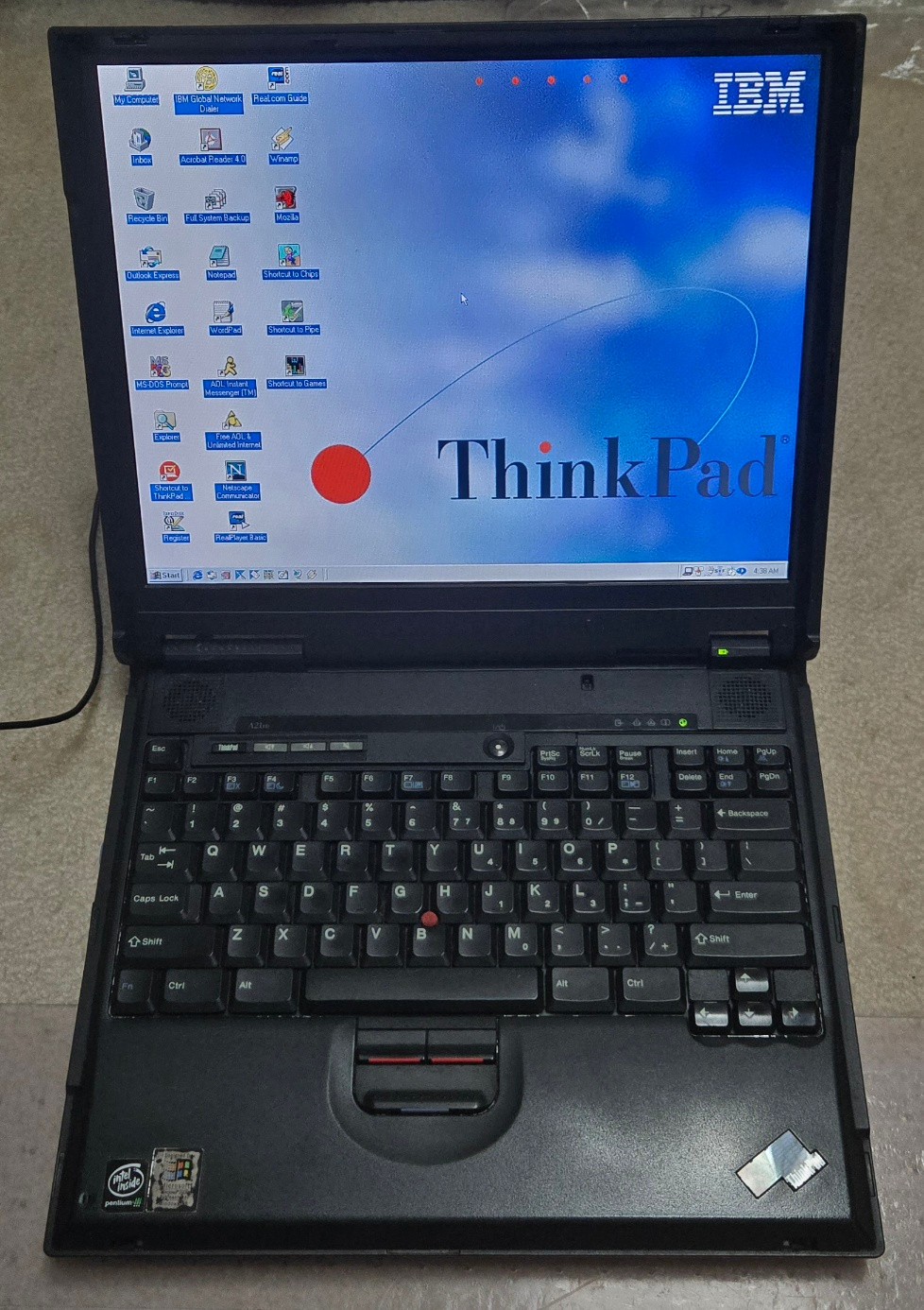 IBM ThinkPad A21m Laptop Win 95 & Win2000 Dual Boot, Serial Port, Works Great