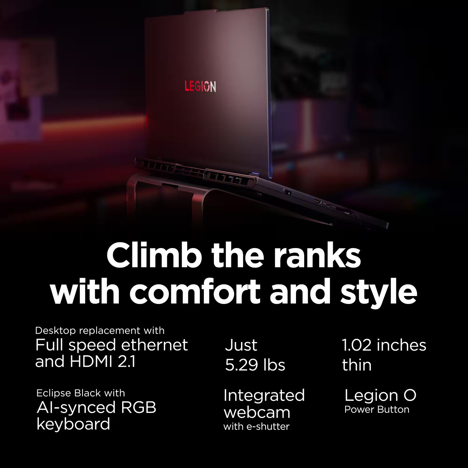 Lenovo – Legion Pro 5 16″ Gaming Laptop WQXGA – AMD Ryzen 9 8945HX – NVIDIA G…