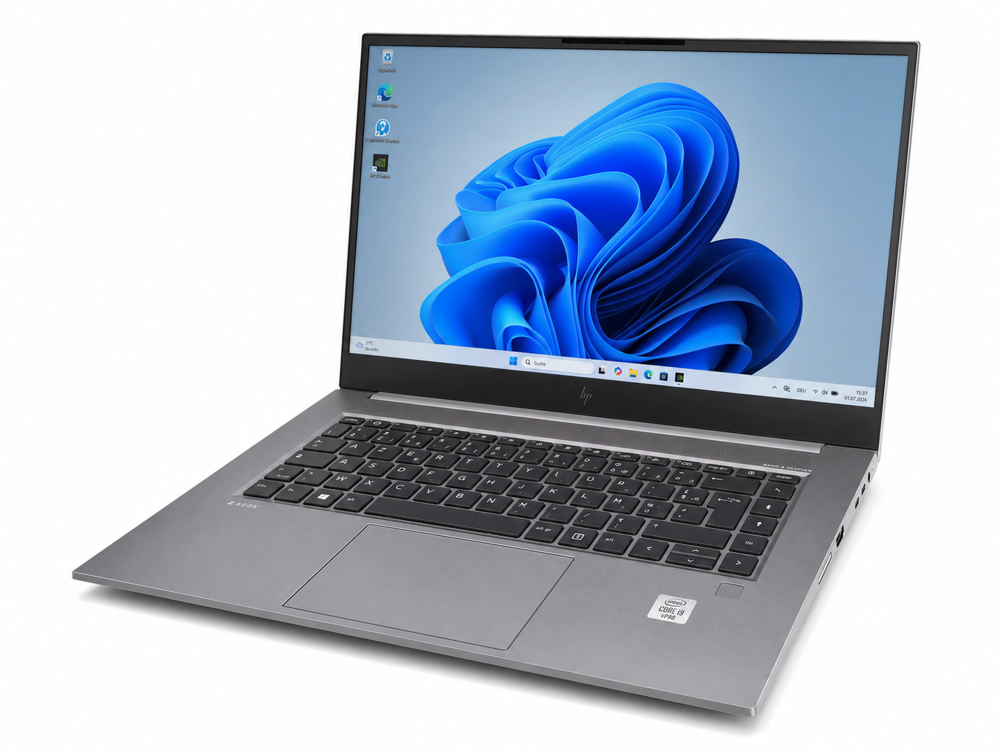 HP ZBook Studio G7 IntelCore i9-10th gen. 32GB RAM 512GB NVMe NVIDIA Win11 Pro