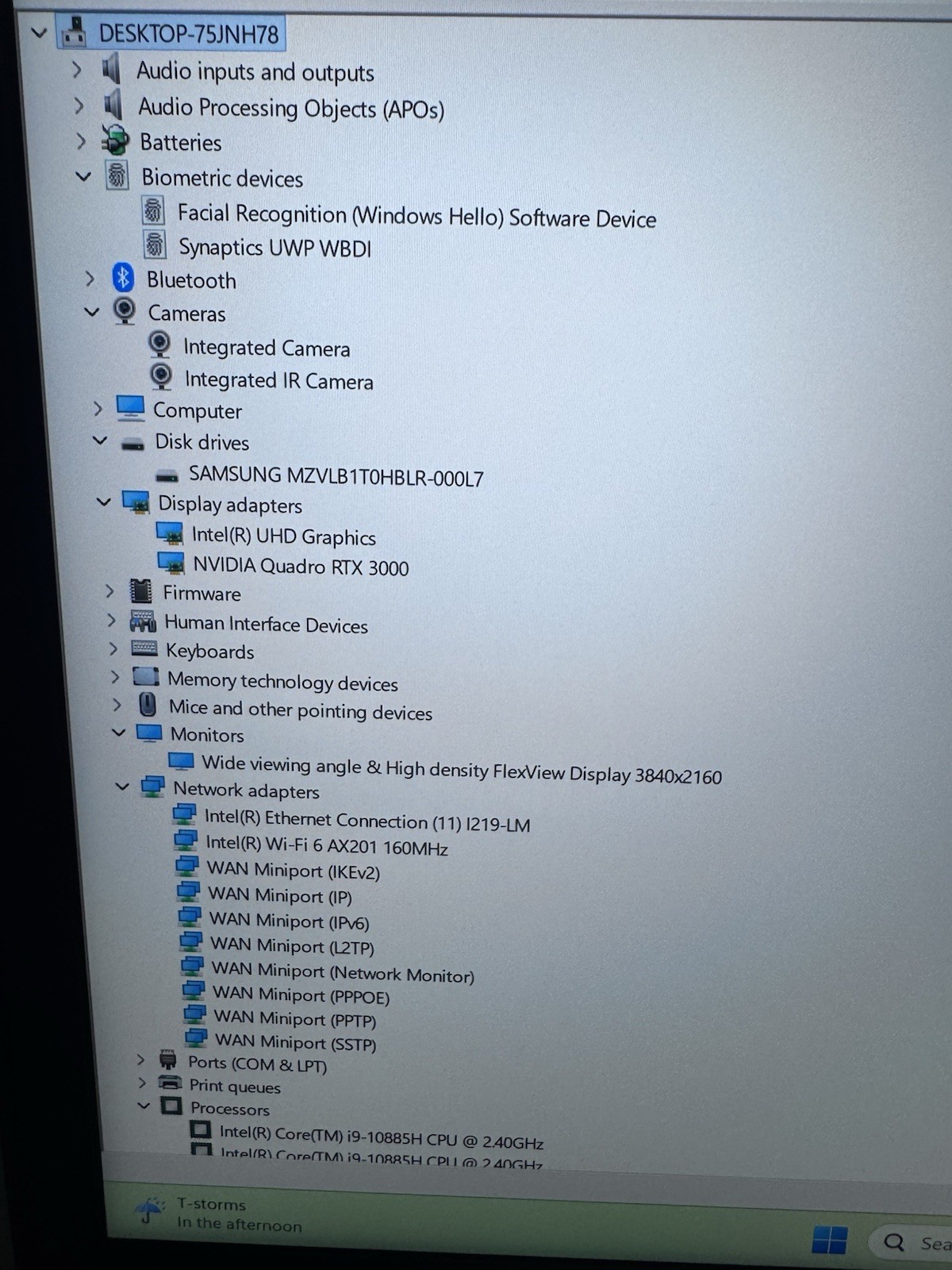 Lenovo ThinkPad P17 Gen 1 i9-10885H NVIDIA RTX 3000 32GB Mem 1TB SSD 4K Win11 #3