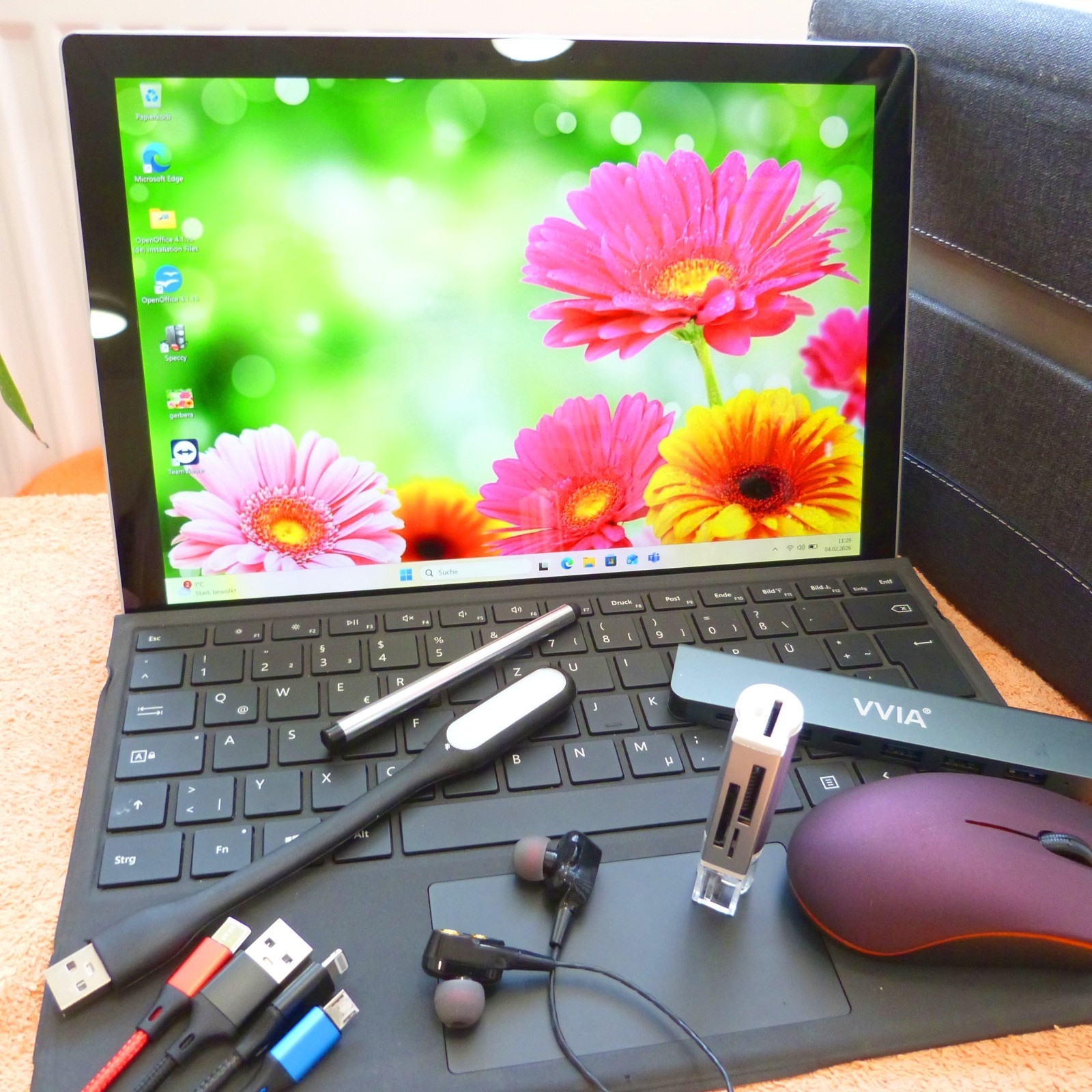 XXL LOT MS Surface Pro 5 128GB SSD Convertible l 12″ 2K TOUCH Windows 11