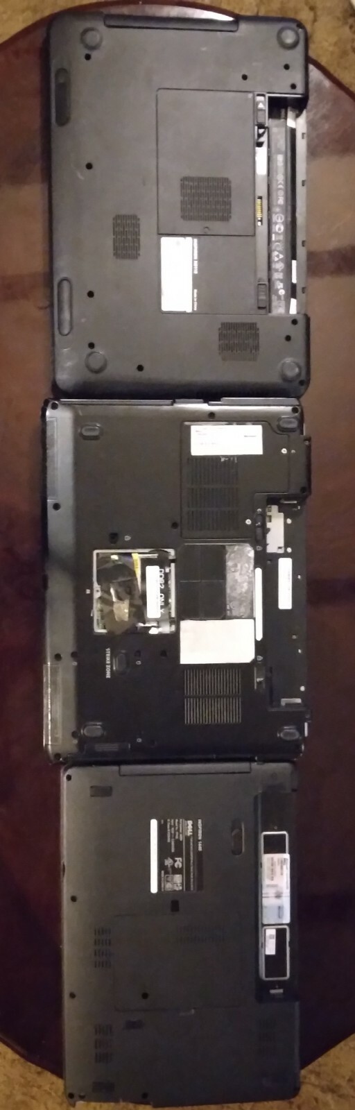 Lot of 3 Dell Inspiron Laptops 1520, 1440, N5110 For Parts or Repair, As-Is.