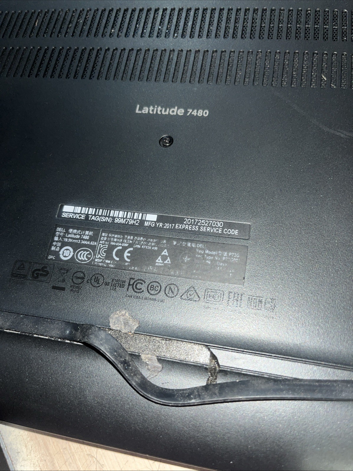 DELL LATITUDE 7480 INTEL CORE I7-7600U 8GB RAM NO HD