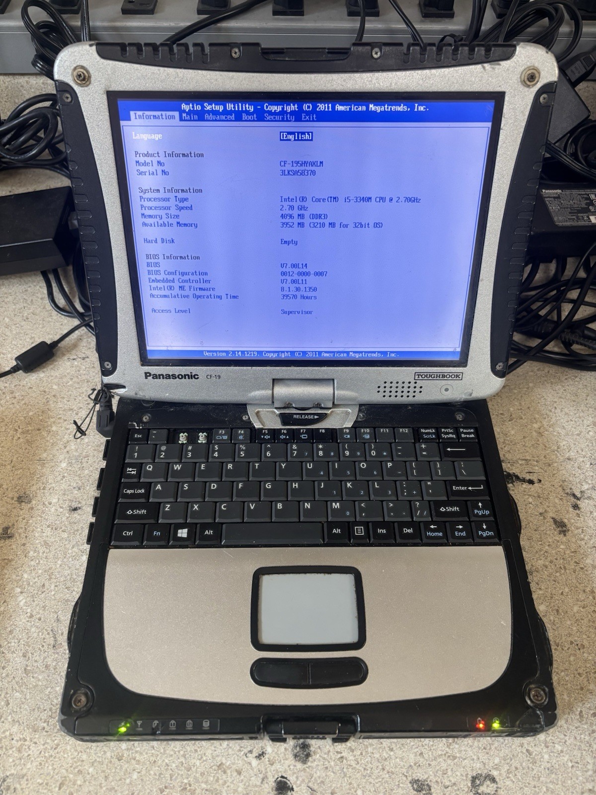 Lot of 5 Panasonic Toughbook CF-19 Parts Unit AS IS Boots to Bios No Caddy