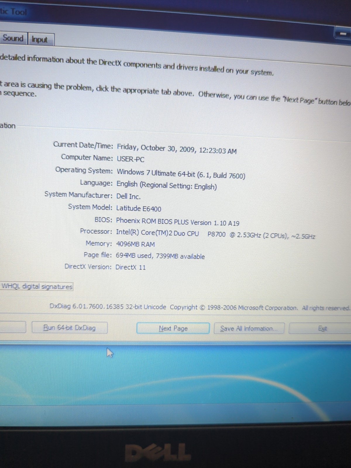 Dell E6400 (c2d, 4gb Ram, 1394,32gb SSD, Dvd-rw, Wi-Fi, Win 7 Pro)