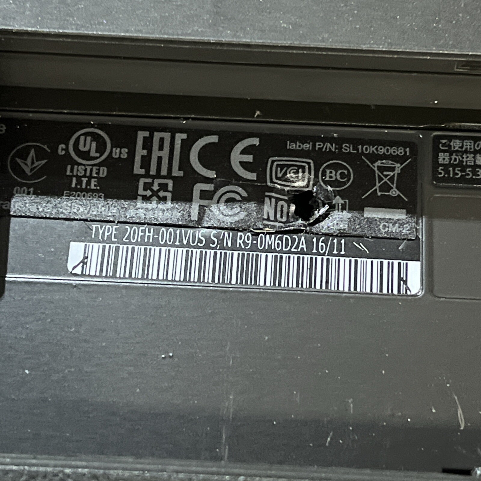 LENOVO THINKPAD T560 INTEL CORE I5-6300U 2.40GHZ 4GB RAM NO HD .