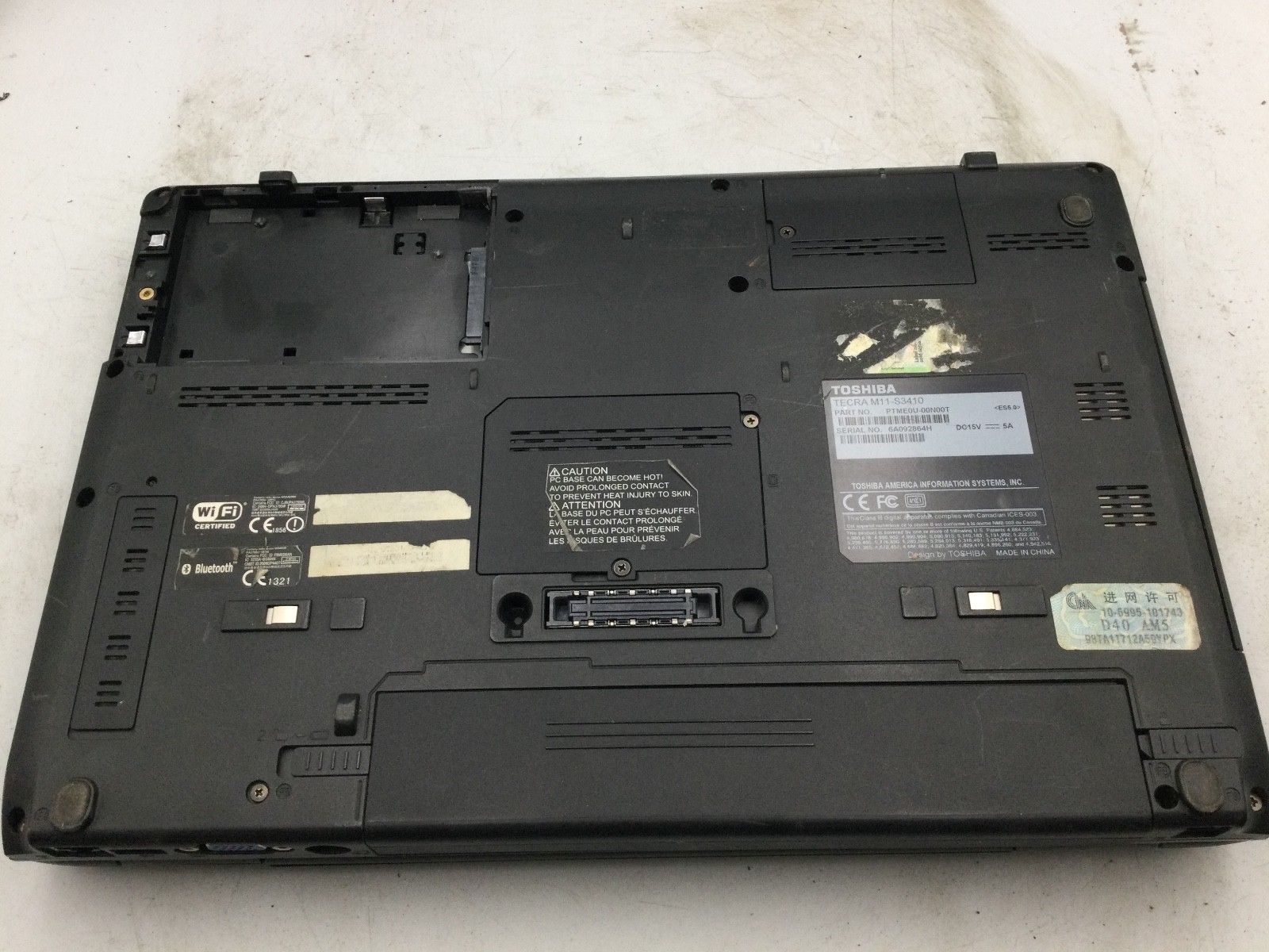 Toshiba Tecra M11-S3412 Intel Core i3-370M 14″ Laptop-DOES NOT POWER-BB
