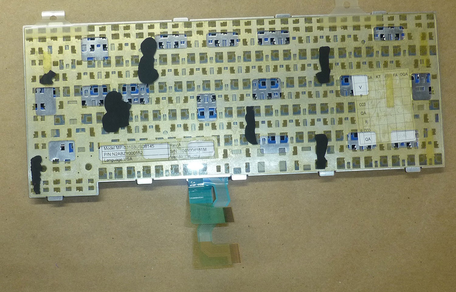 Panasonic Toughbook CF31 Replacement keyboard