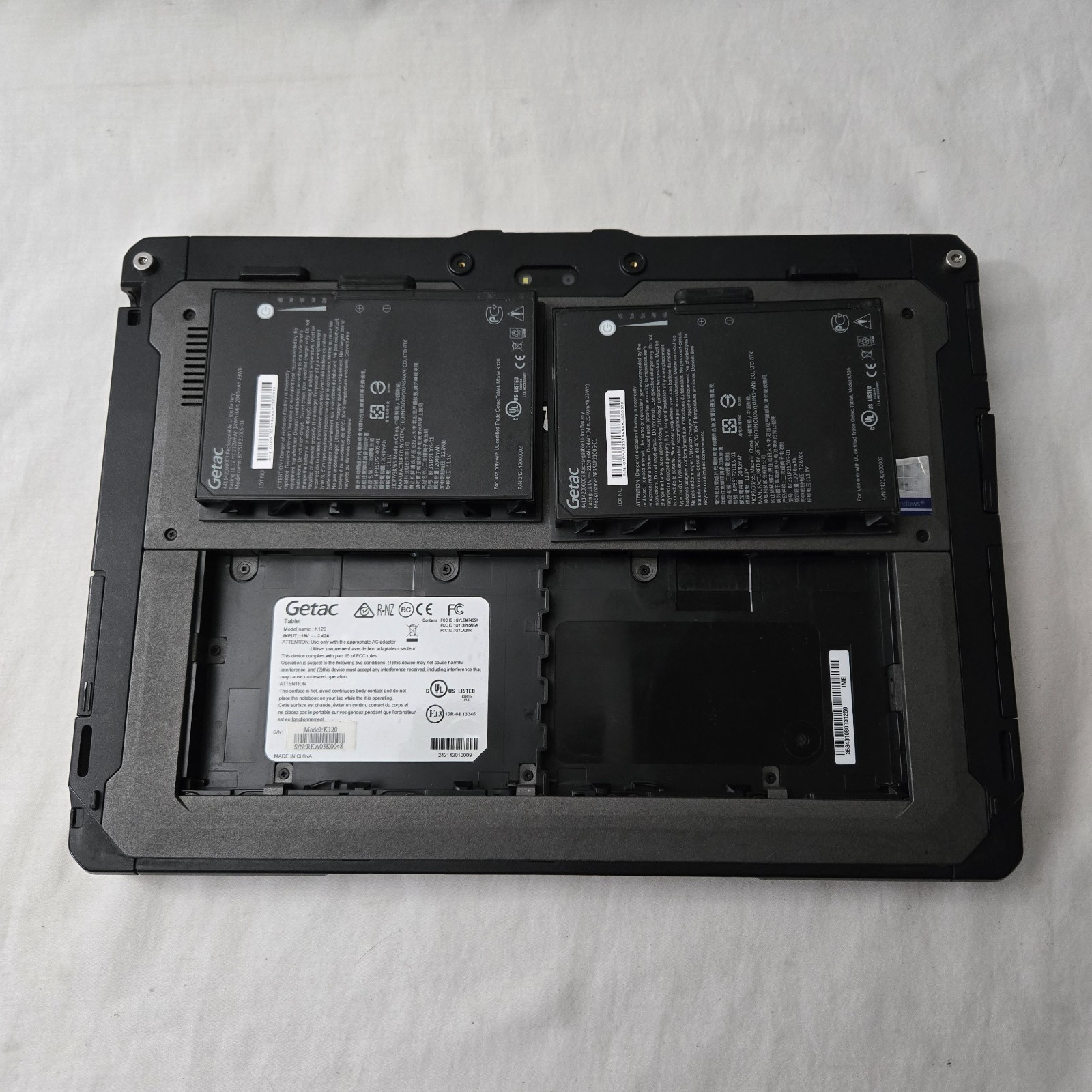 Getac K120 Toughbook i5-8250U 1.6GHz 8GB Ram NO SSD/CADDY – GPS – 4G – Fan Noise
