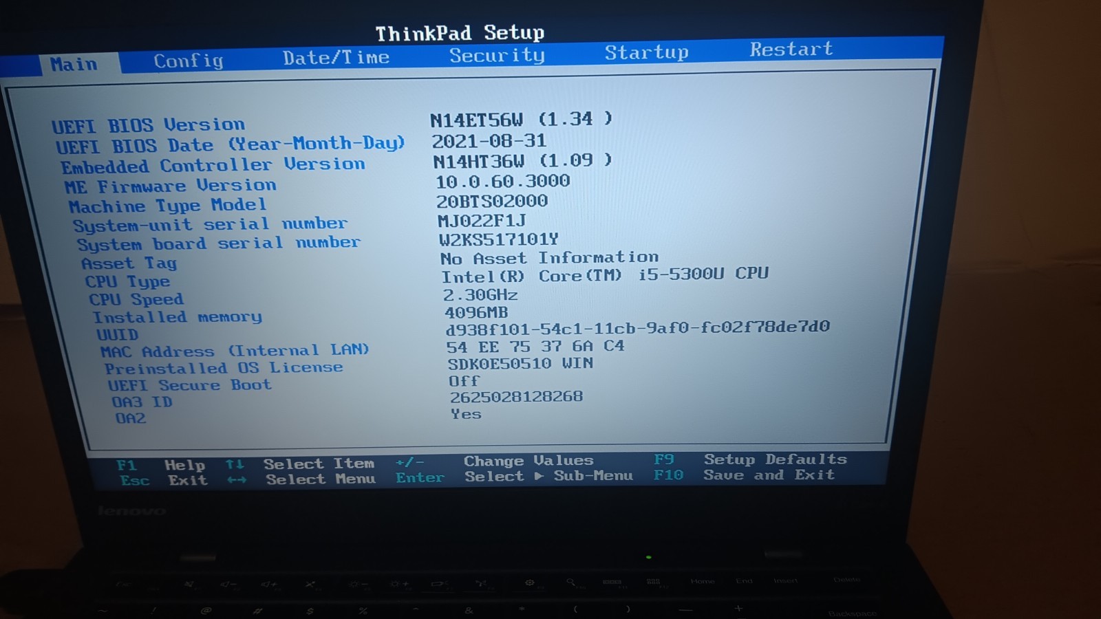 Lenovo ThinkPad X1 Carbon 3rd Gen 14″ Laptop Core i5-5300U @ 2.30 GHz 4 GB Ram