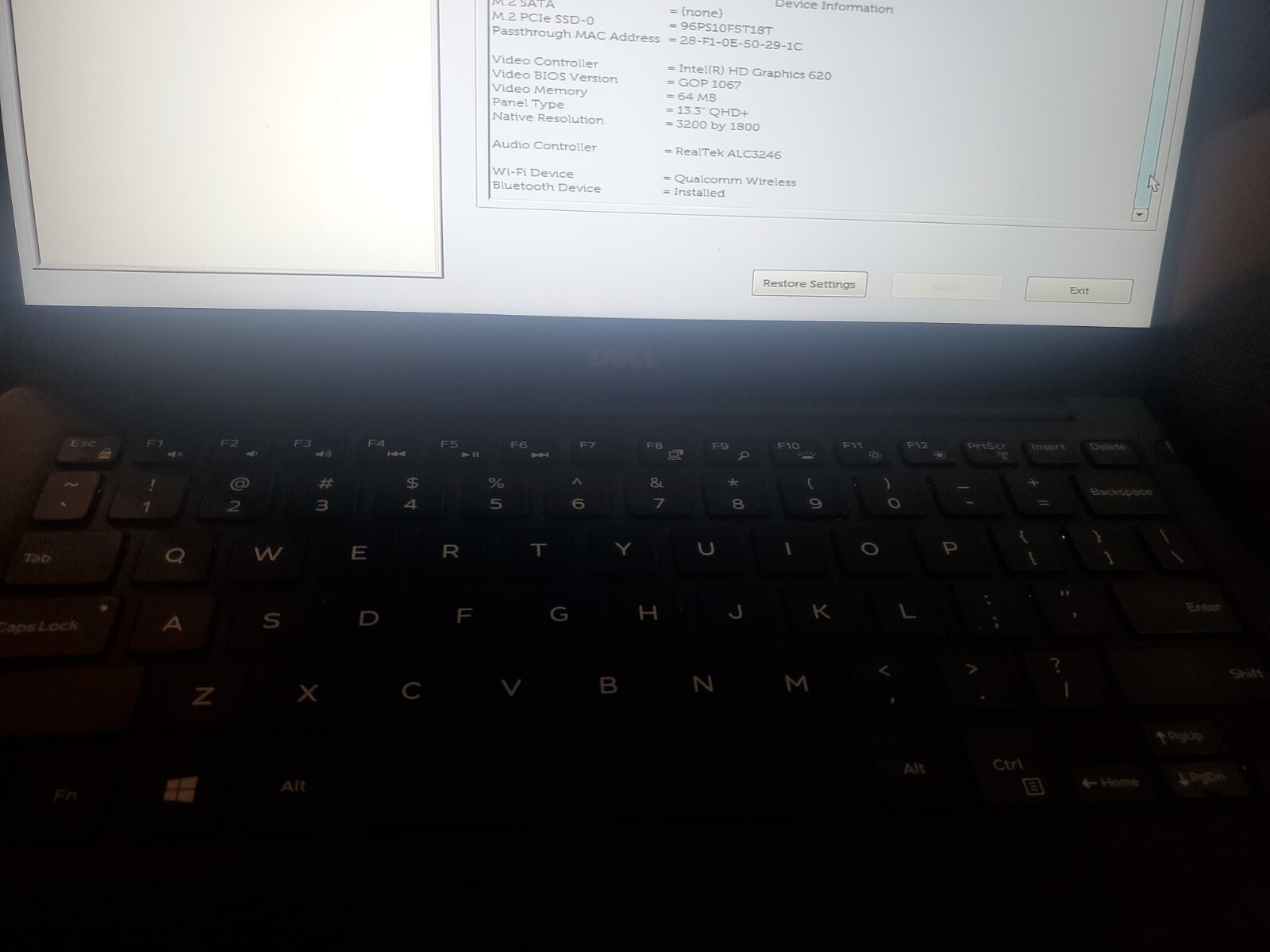 Dell XPS 13 9360 TOUCH 13″ Intel Core i7-7500U 2.7GHz 8GB Ram 240GB