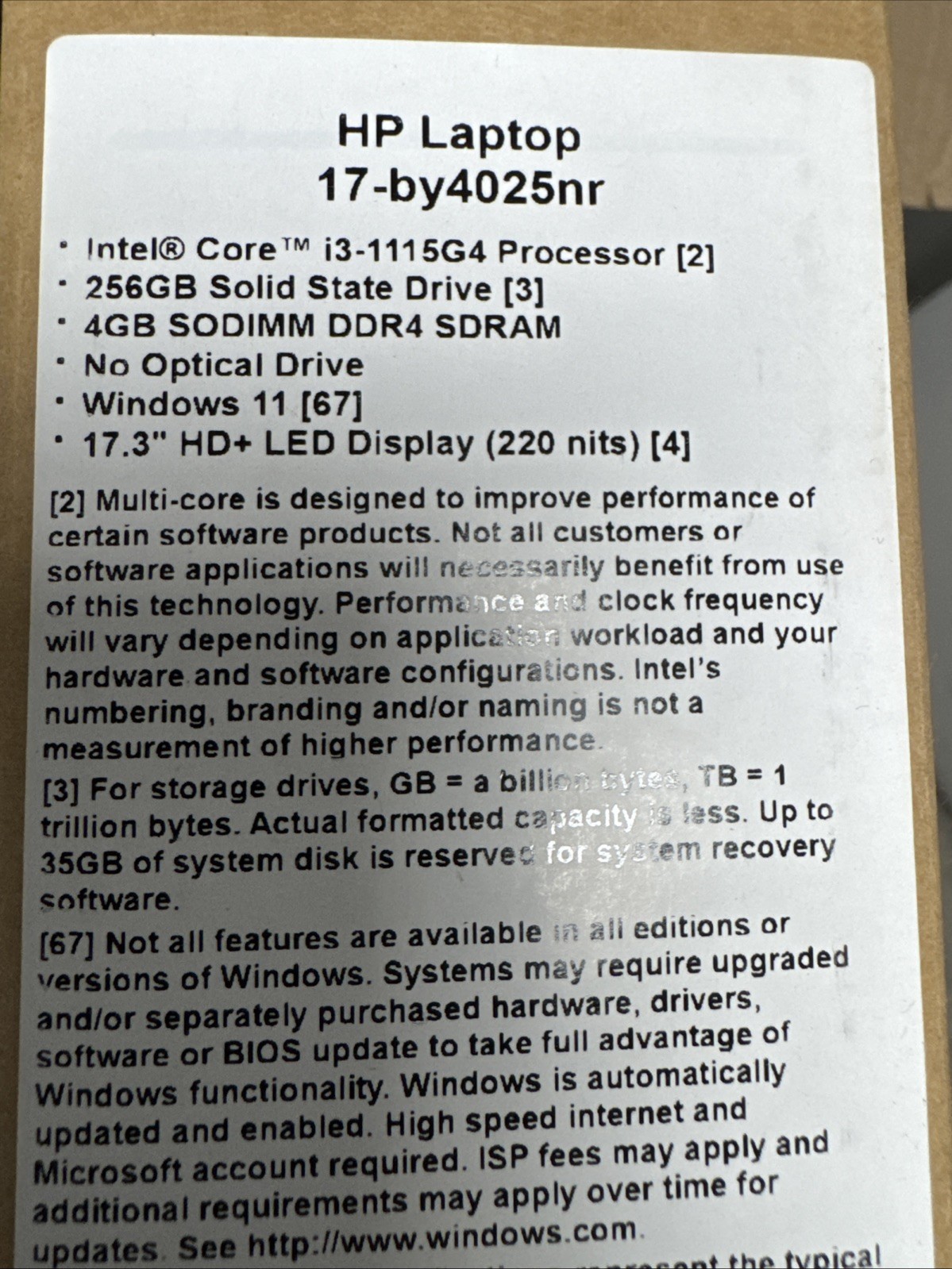 hp laptop 17- by4025 nr