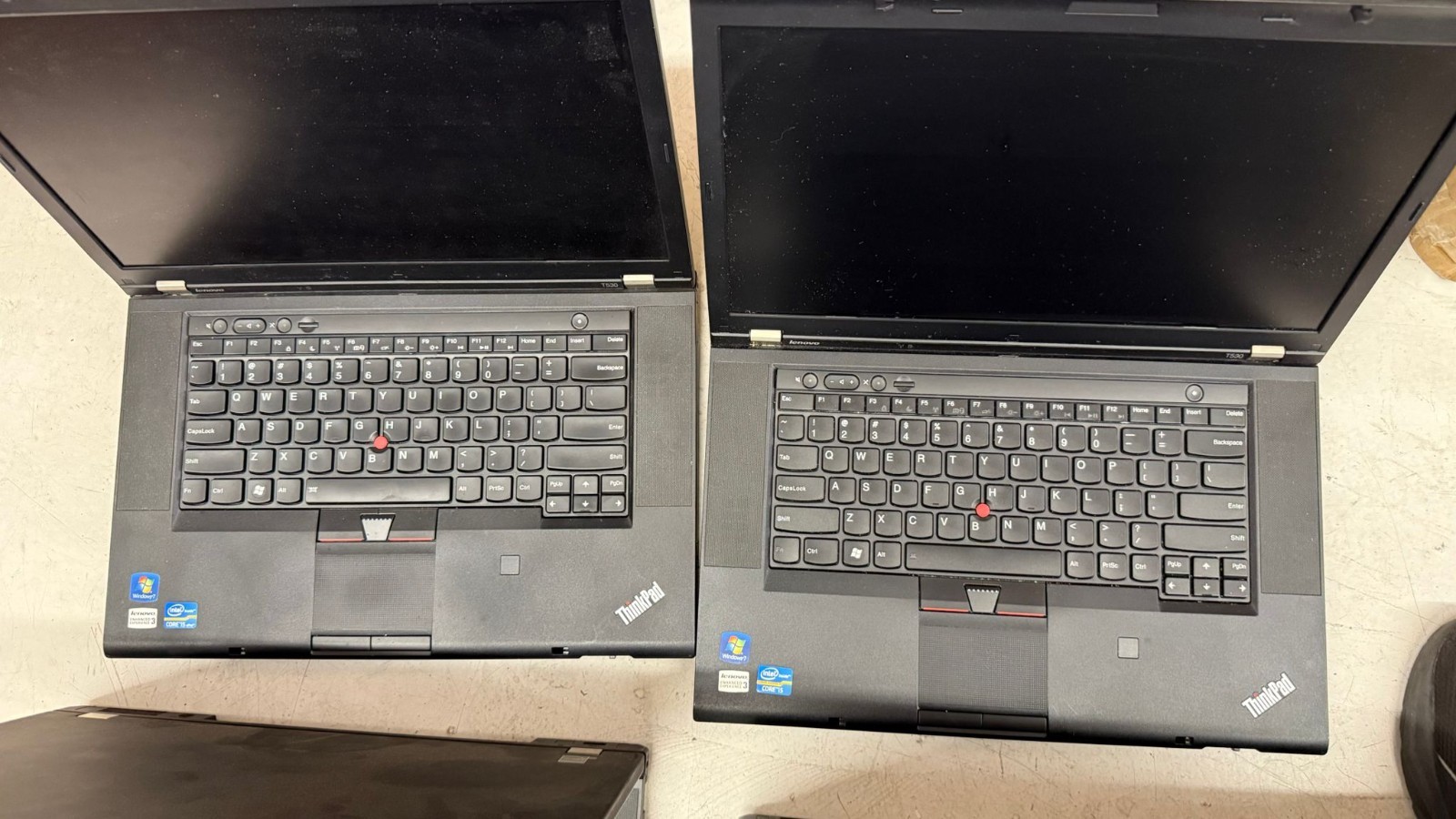 Lot of 6 LENOVO THINKPAD T530 & T520 Core i5 8GB RAM NO SSD Boots to Bios