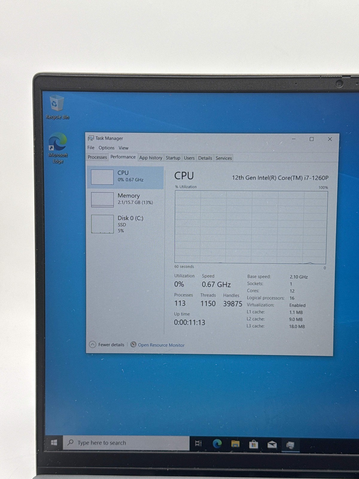 Dell Latitude 5520 15.6” i7-1260P 16GB RAM 512GB SSD Business Laptop READ