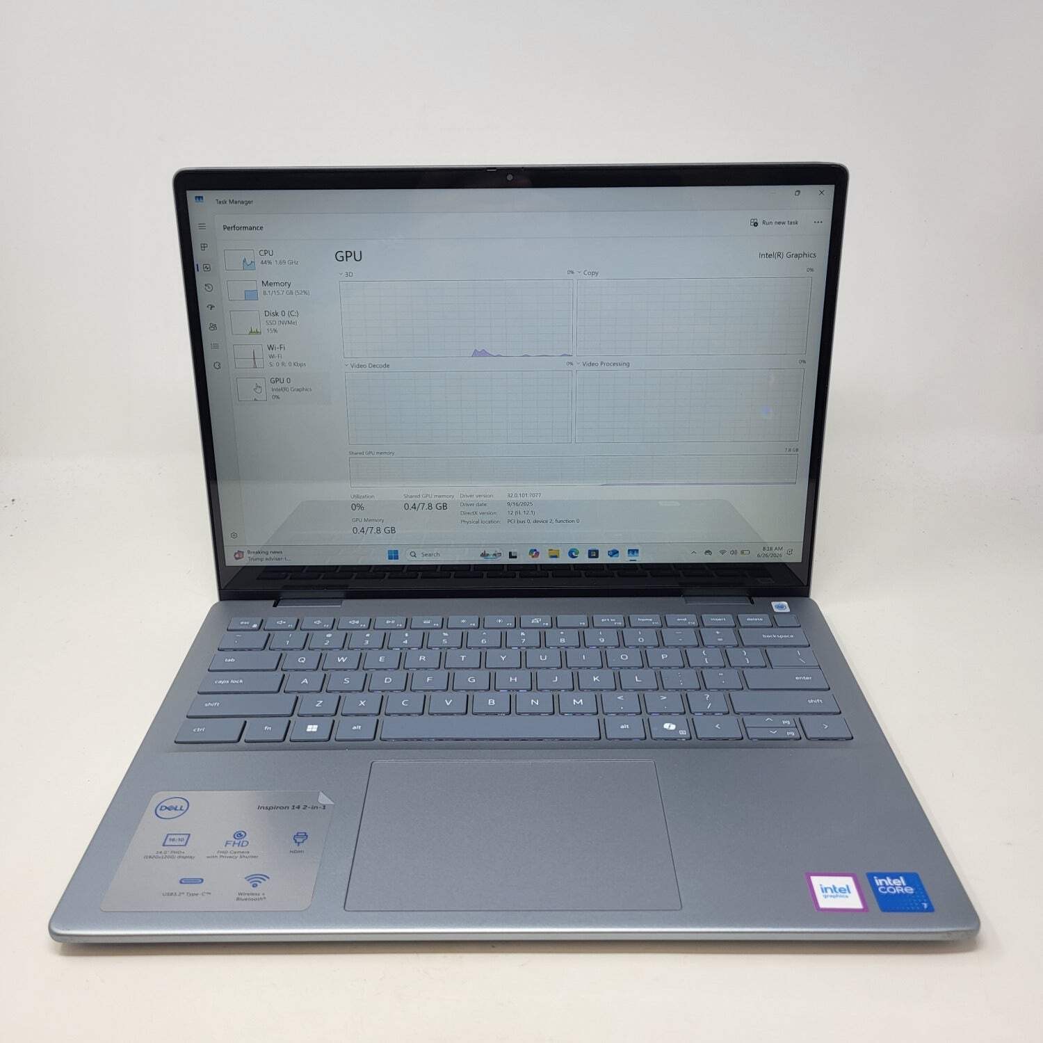 Dell Inspiron 14 7440 2 IN 1 14″ Core Ultra 7 150U 1.8GHz 16GB RAM 1TB SSD