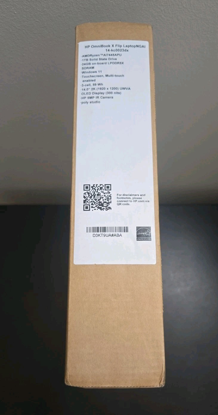 New HP OmniBook X Flip 14″ Ryzen AI 7 445 24GB RAM 1TB SSD – SEALED – WARRANTY