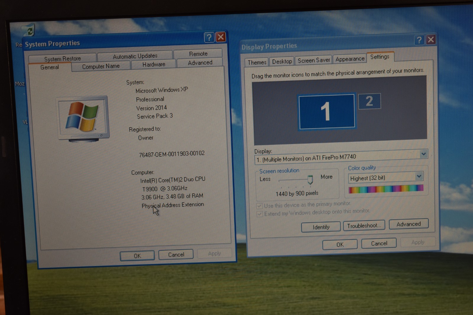 Dell Precision M6400 17″ Windows XP Pro 32-bit T9900 3.06GHz SSD AMD FirePro