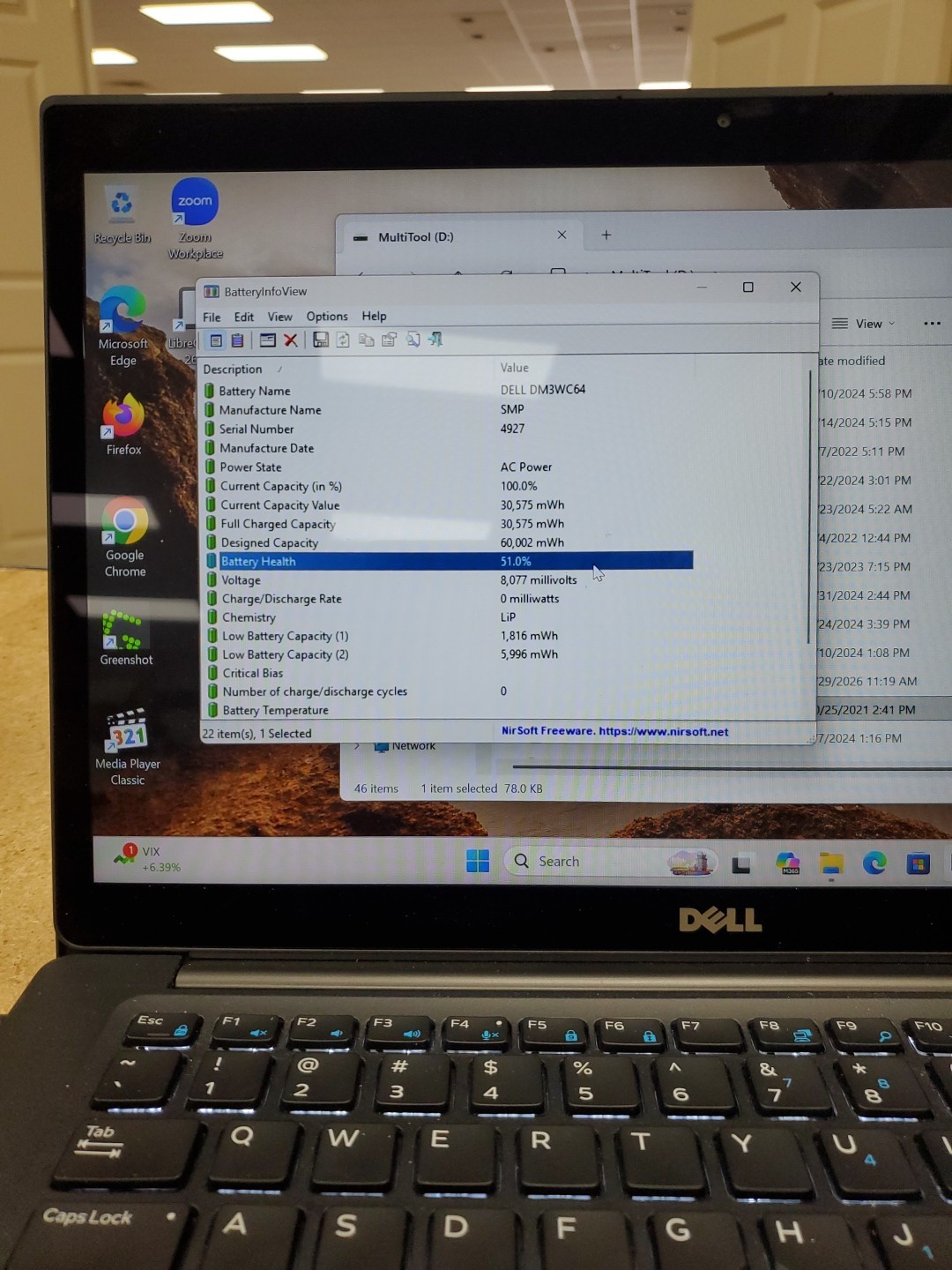 Dell Latitude 7480 14” i5-6300U 2.4GH 8GB DDR4 256GB SSD Win 11 042926-1
