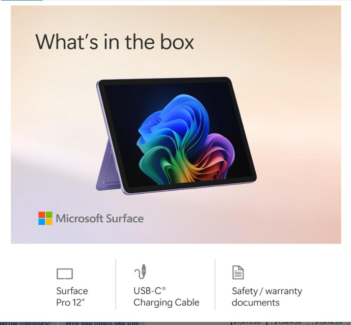 Microsoft Surface Pro 12” 2025 Snapdragon X Plus 16GB RAM 512GB SSD Violet