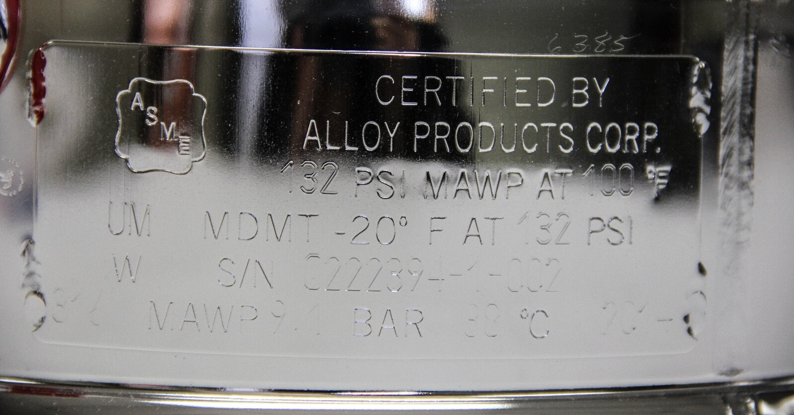 Alloy Products C530-4596-00 Stainless Steel 2 Gallon General Vessel NEW (6131)