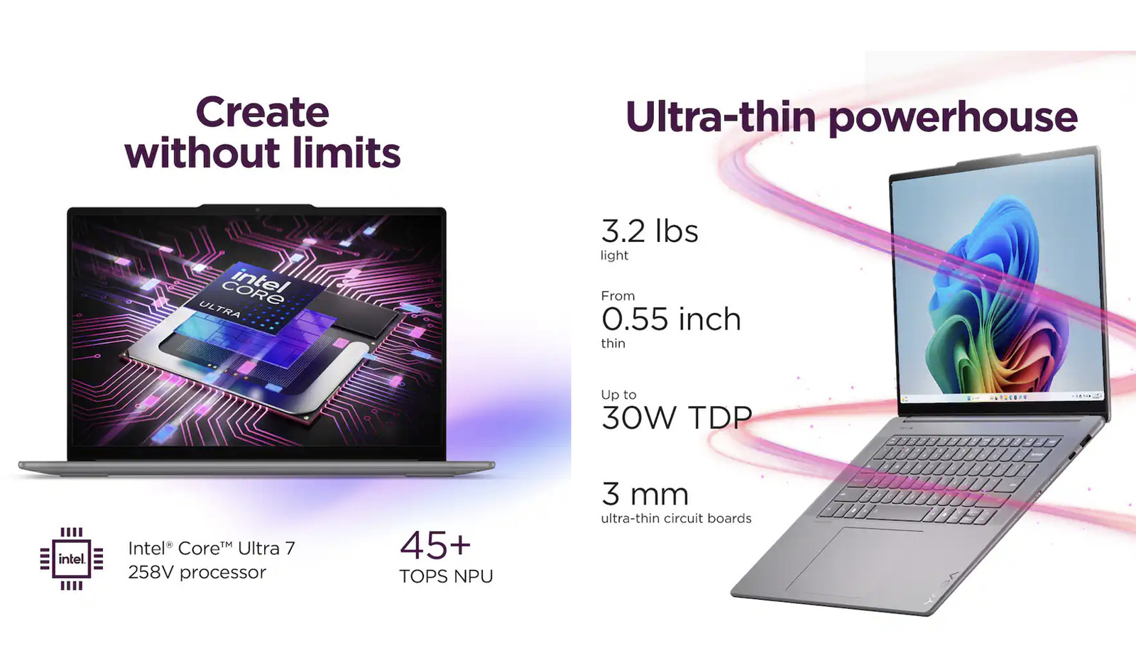 Lenovo Yoga 15.3″ 2880×1800 Intel Ultra 7-258V 32GB RAM 2TB SSD Windows 11 Pro