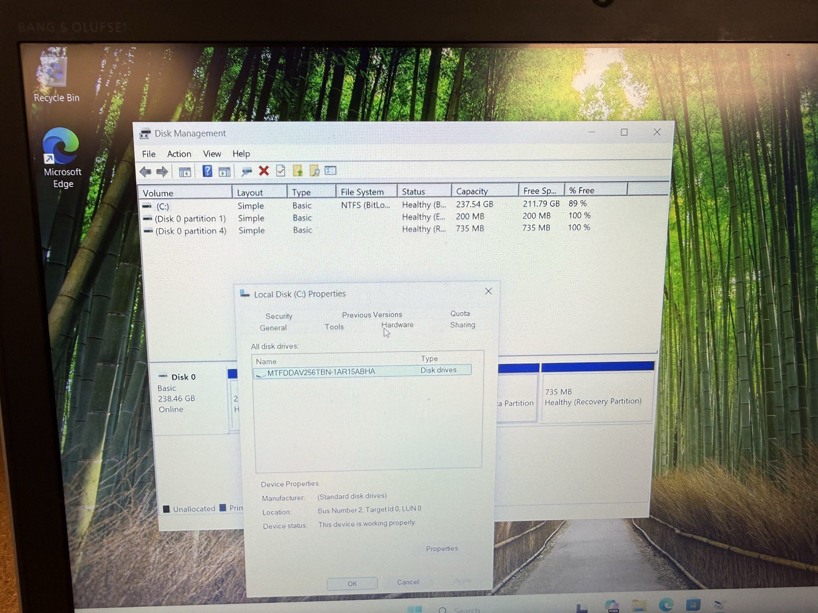 HP Elitebook 850 G4/2.6ghz Core i5- 7300U/8GB RAM/256GB SSD/15″ 1920×1080 W11